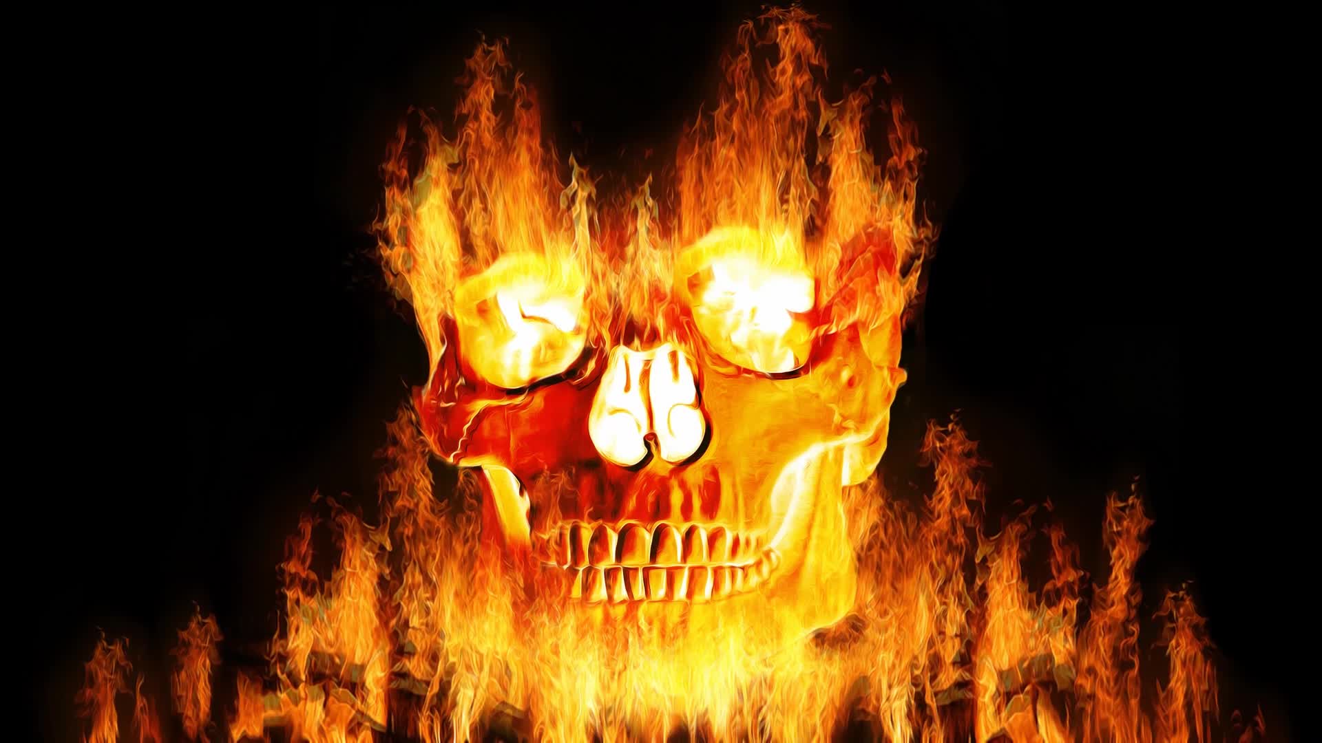 Skull  Fire  Flame  Horror  Live  Wallpaper