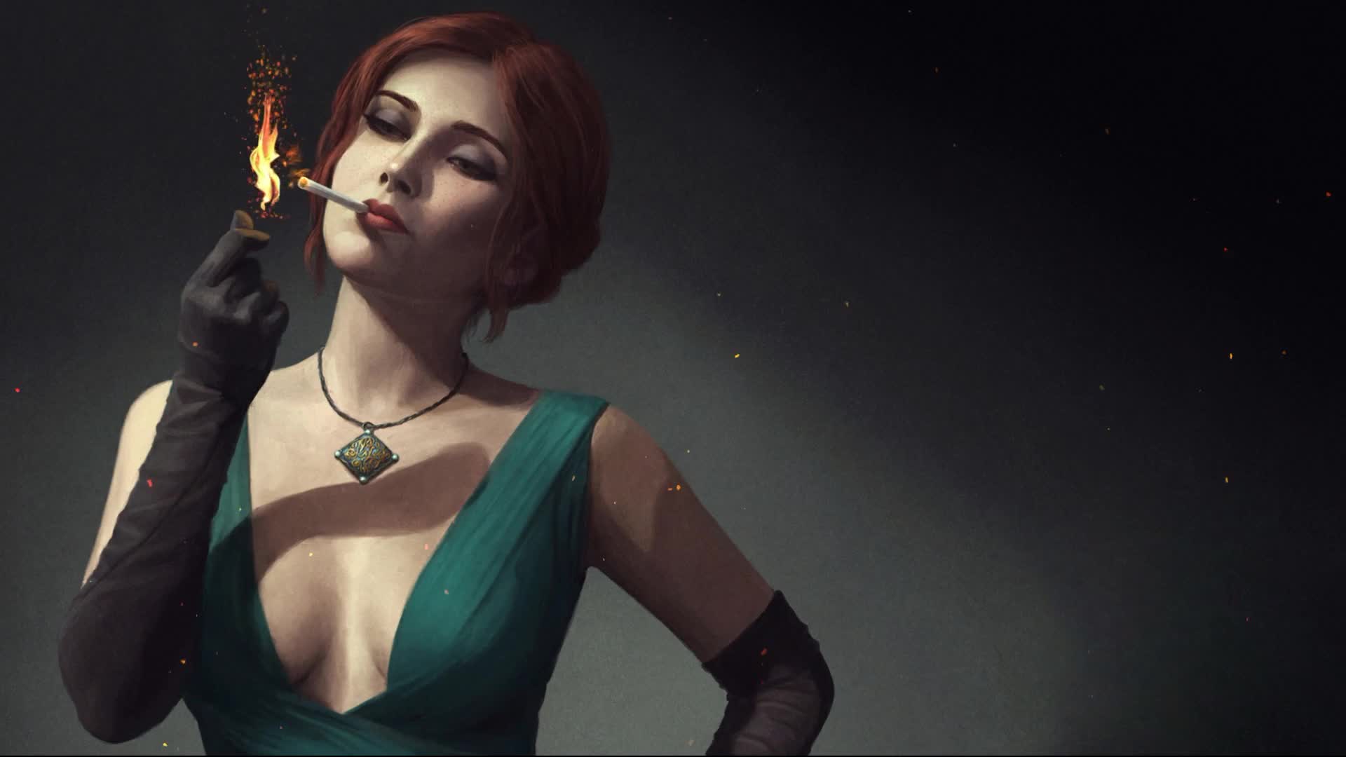 Witcher  Triss  Vintage  Live  Wallpaper