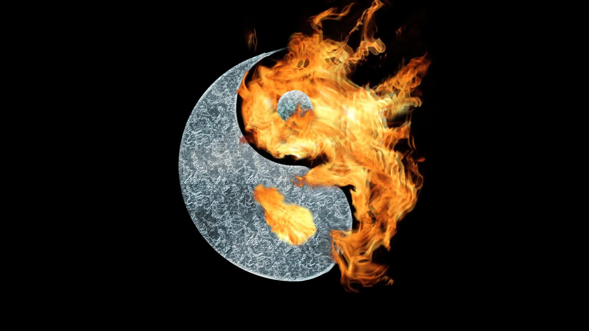 Yin  Yang  Flame  Abstract  Live  Wallpaper