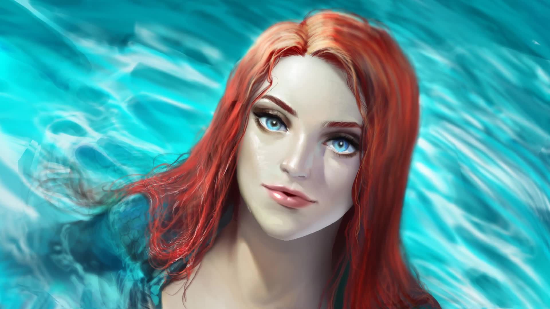 Mera  Blue  Face  Heroes  Dc  Comics  Live  Wallpaper