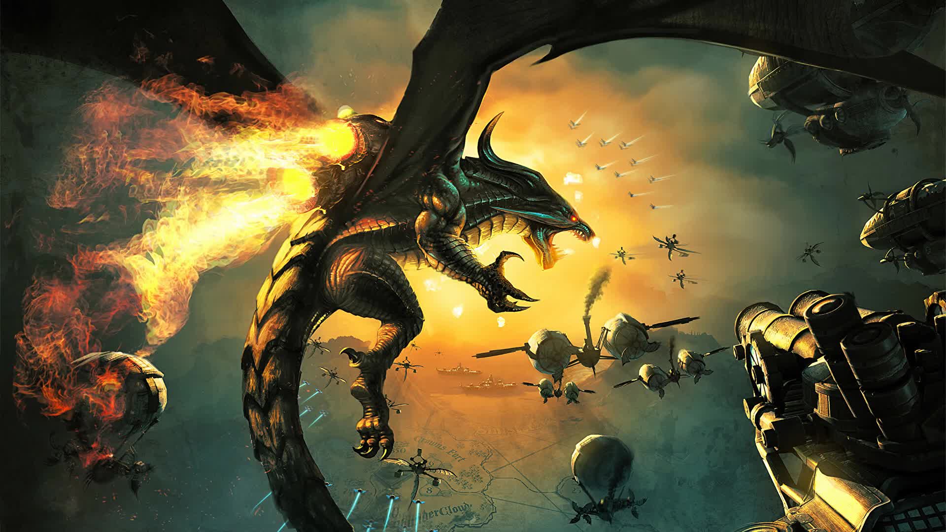 Steampunk  Fantasy  Dragon  Wings  Live  Wallpaper