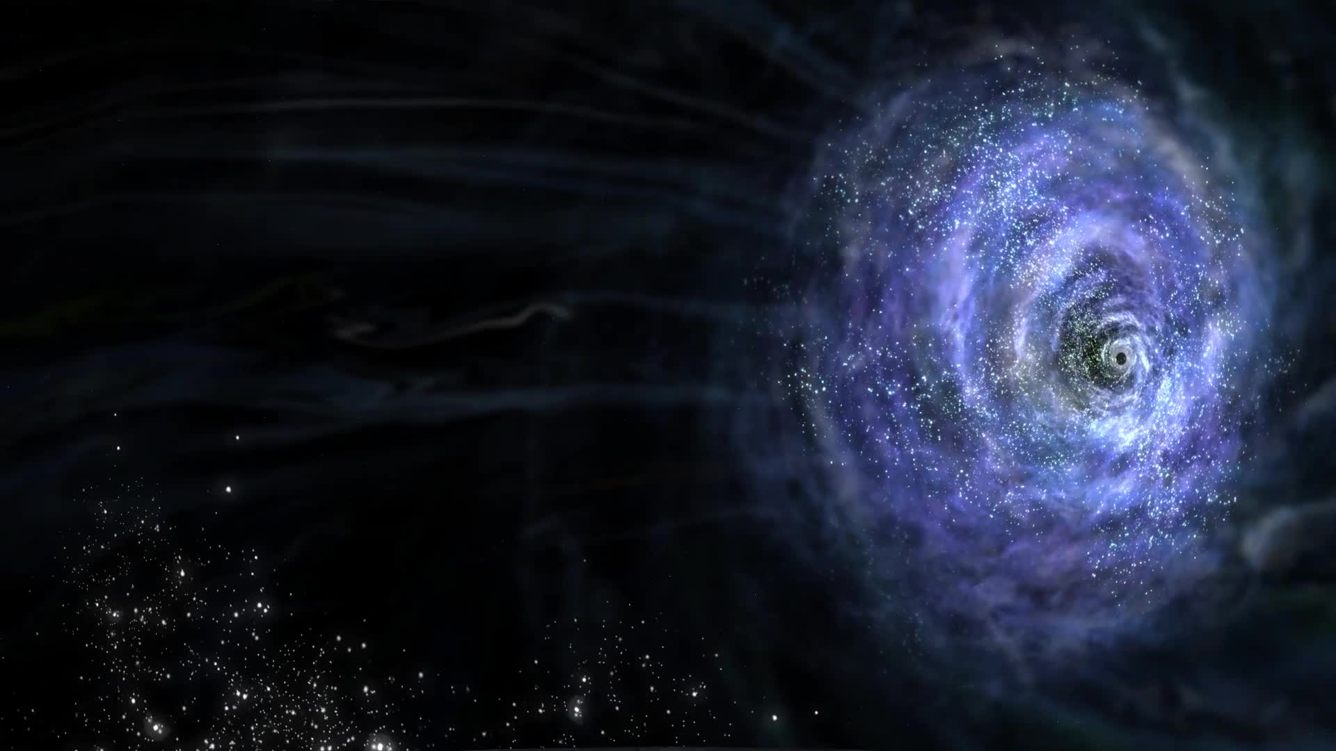 Blue Space Blackhole Free Live Wallpaper