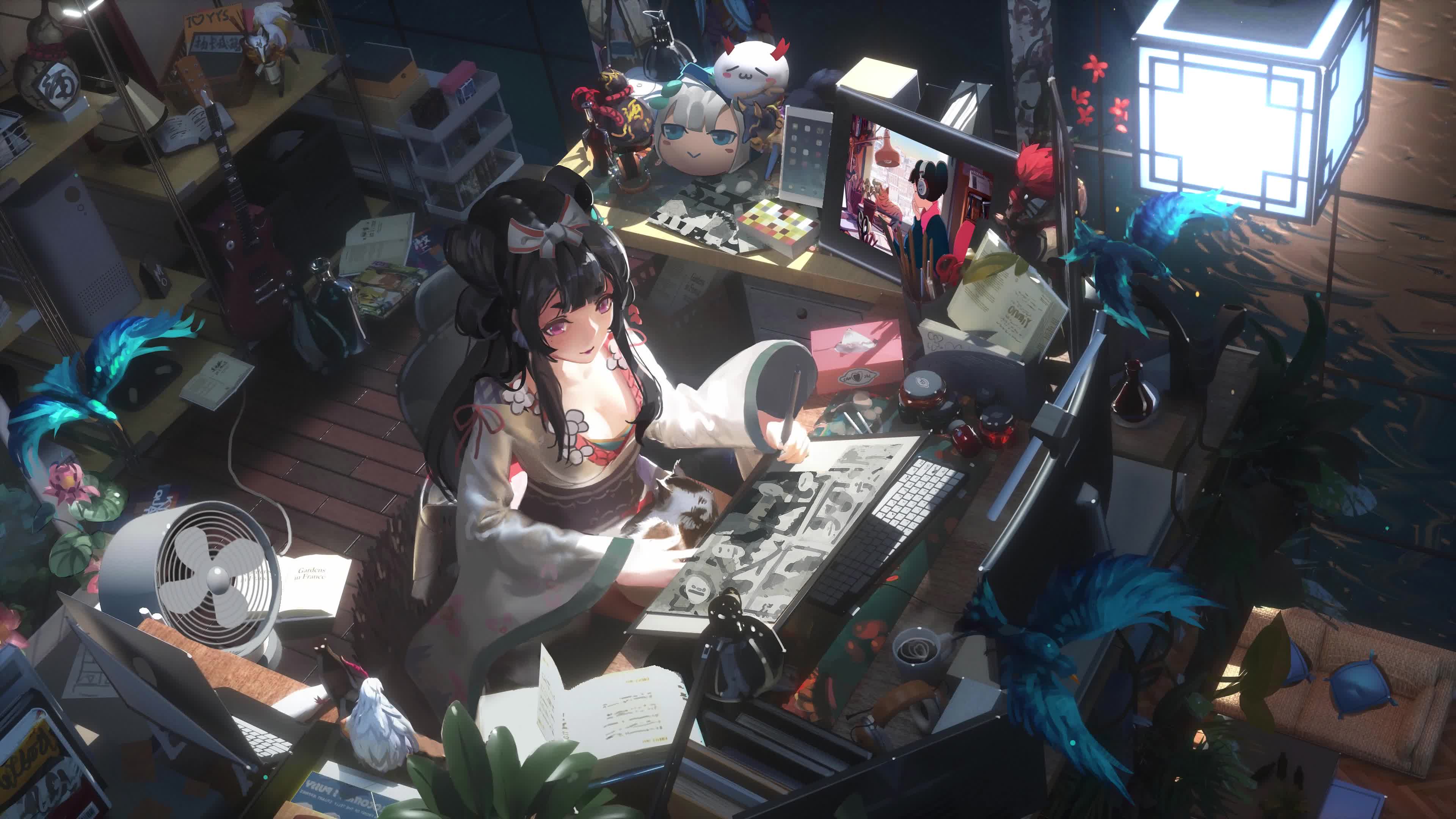 4K Anime Onmyoji Game Girl Live Wallpaper