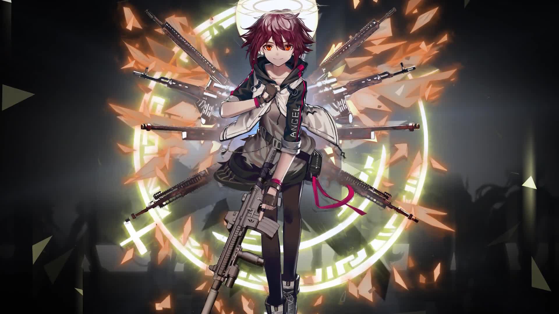 Anime Angels Exusiai Arknights Live Wallpapers