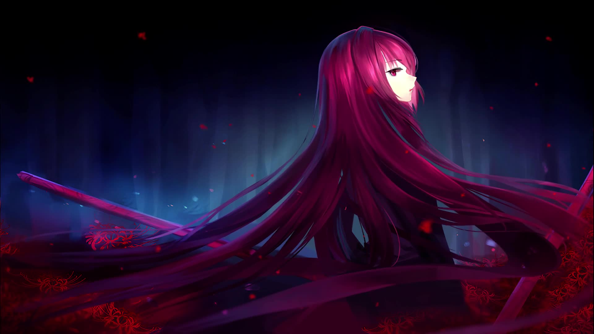 Anime Girl With Red Hair