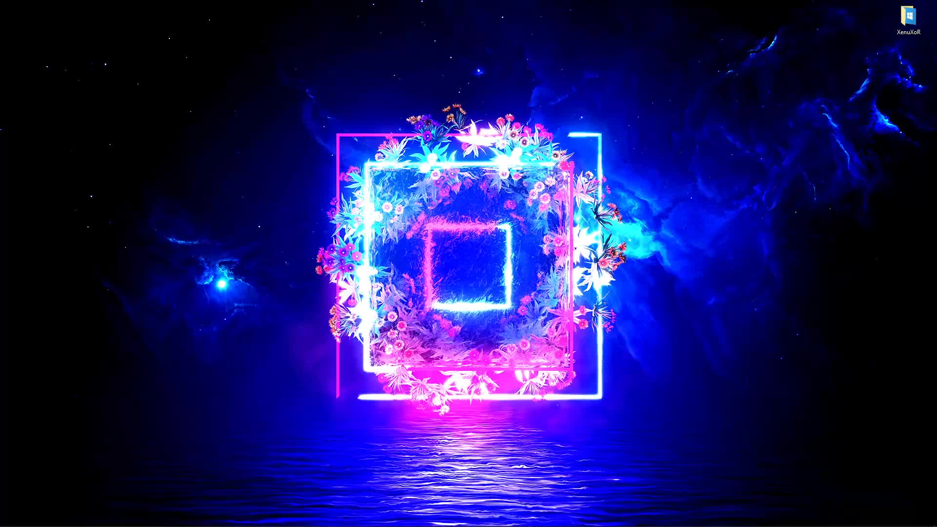 Neon Flowers Animation Live Wallpaper