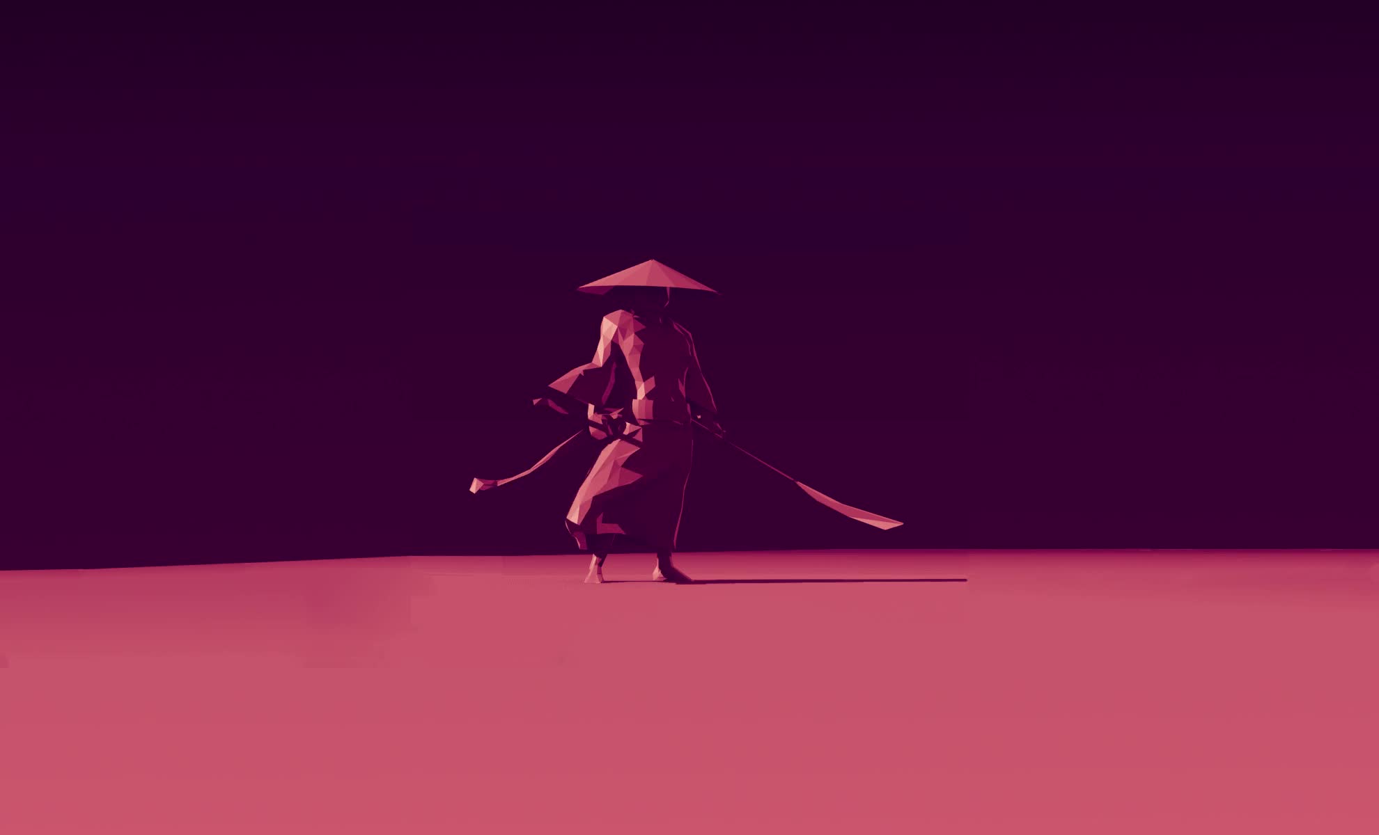 Hexagon Samurai Animated Desktop