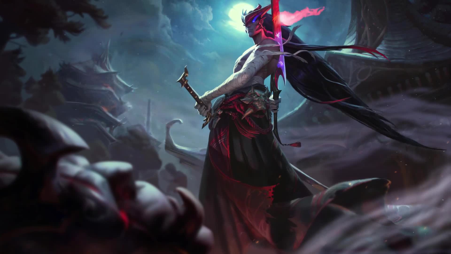 League of Legends Yone Spash Art Animated Desktop
