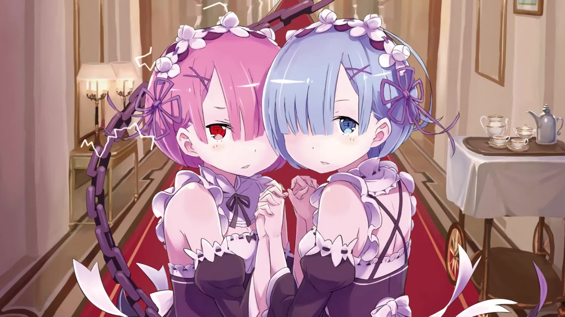Re Zero Anime Rem and Ram Live Wallpaper