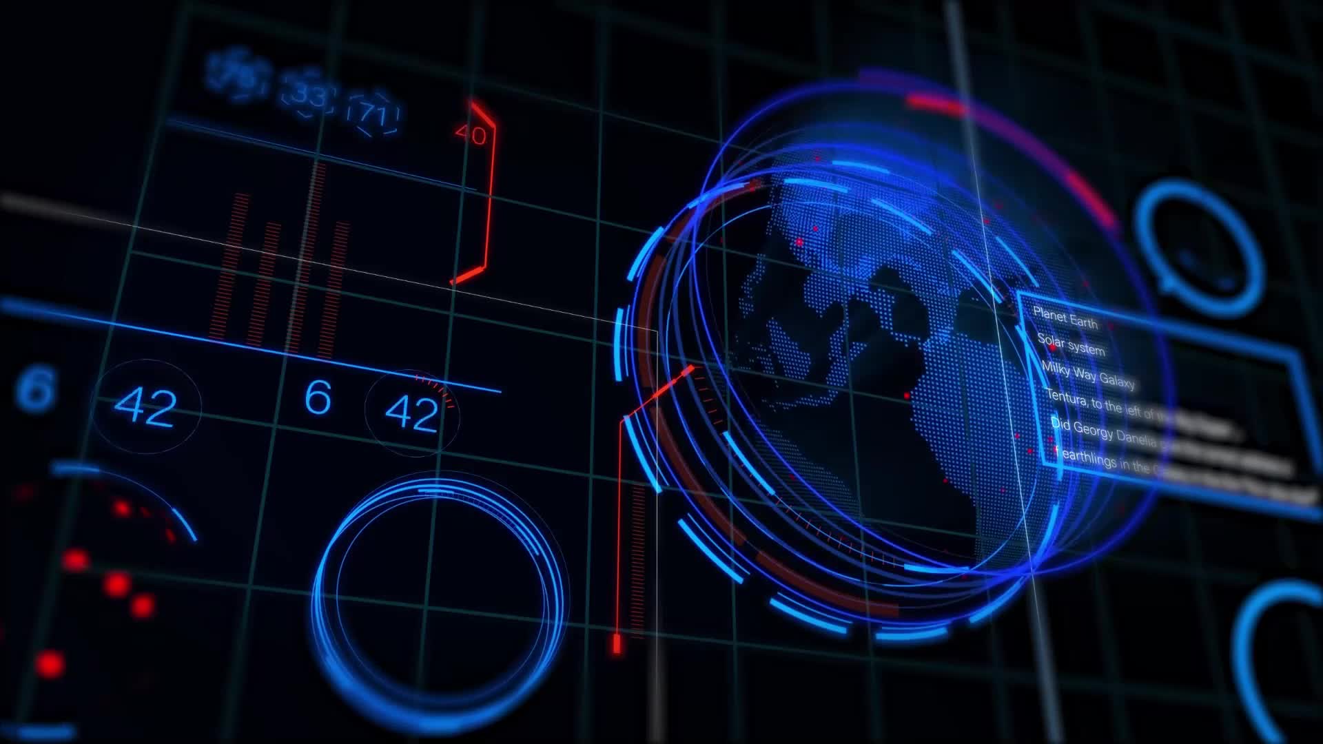 Earth Radar Blue Hd Abstract Live Wallpaper