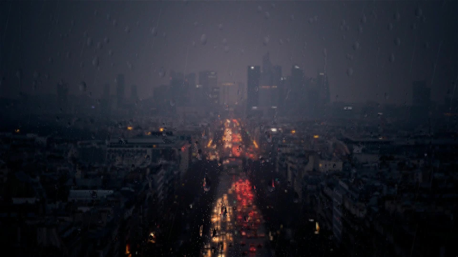 Night City In The Rain Live Wallpaper