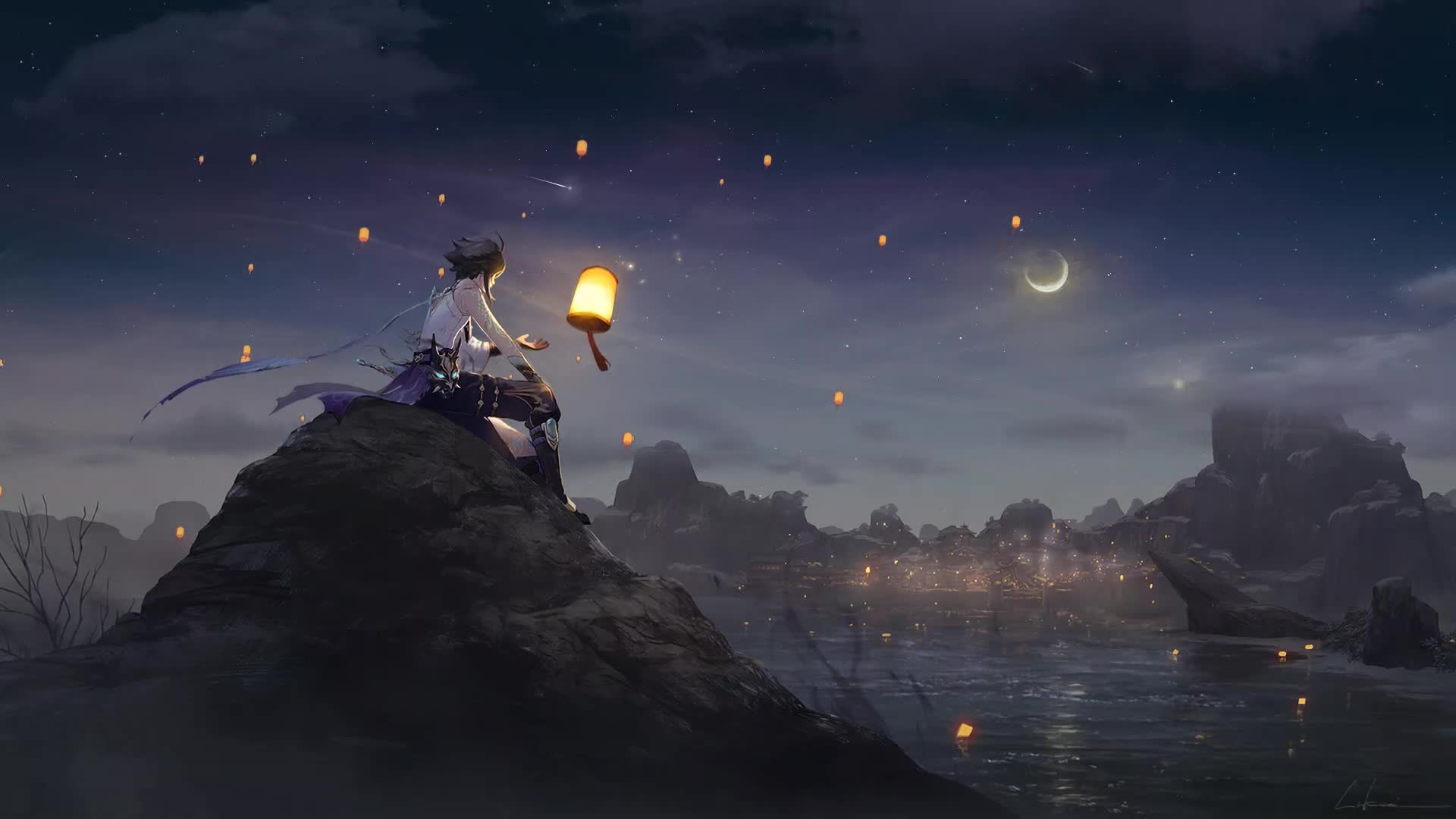 Xiao Lantern Festival Genshin Impact Live Wallpaper