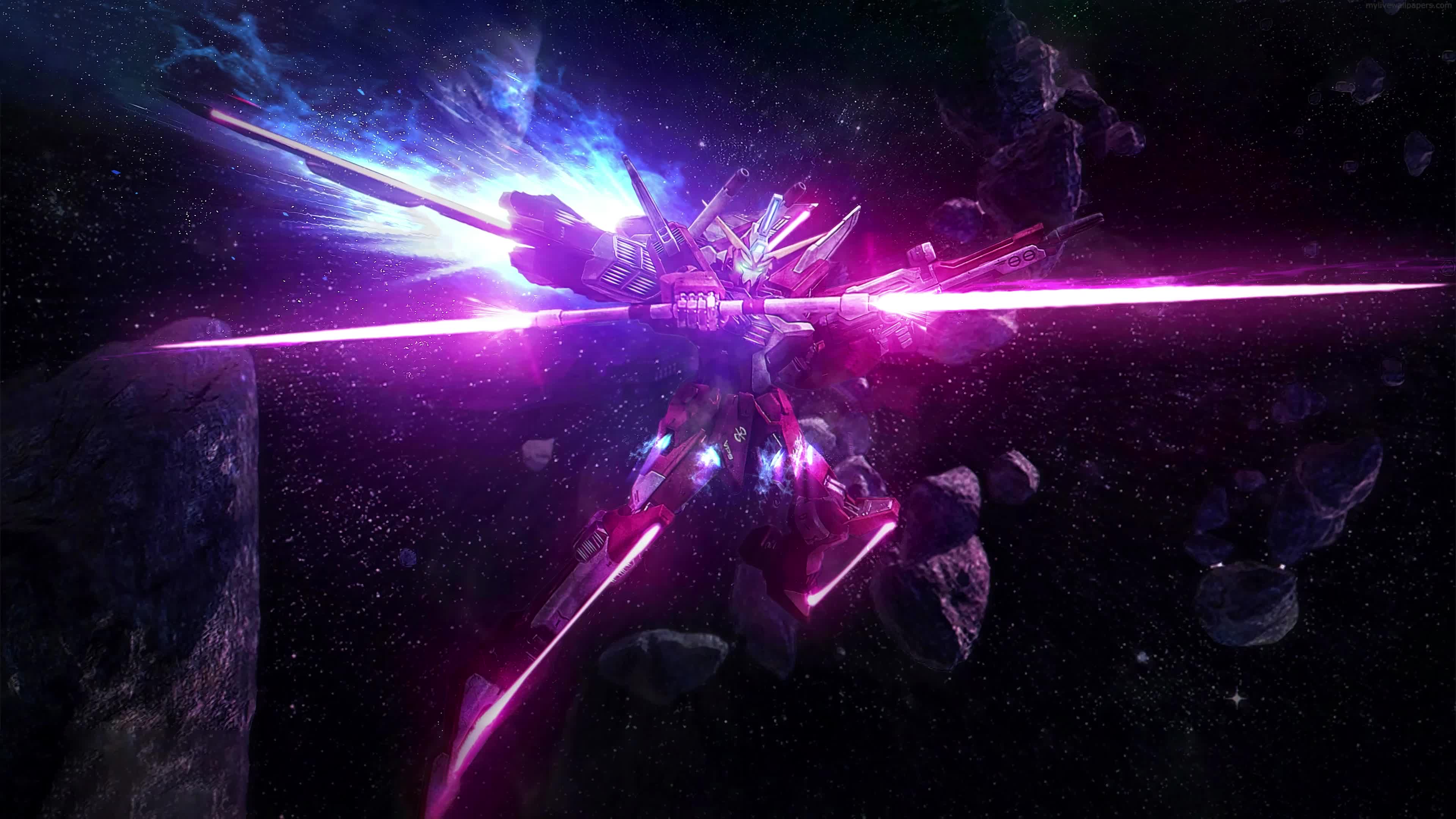 Anime ZGMF X19A Infinite Justice Gundam 4K Live Wallpaper