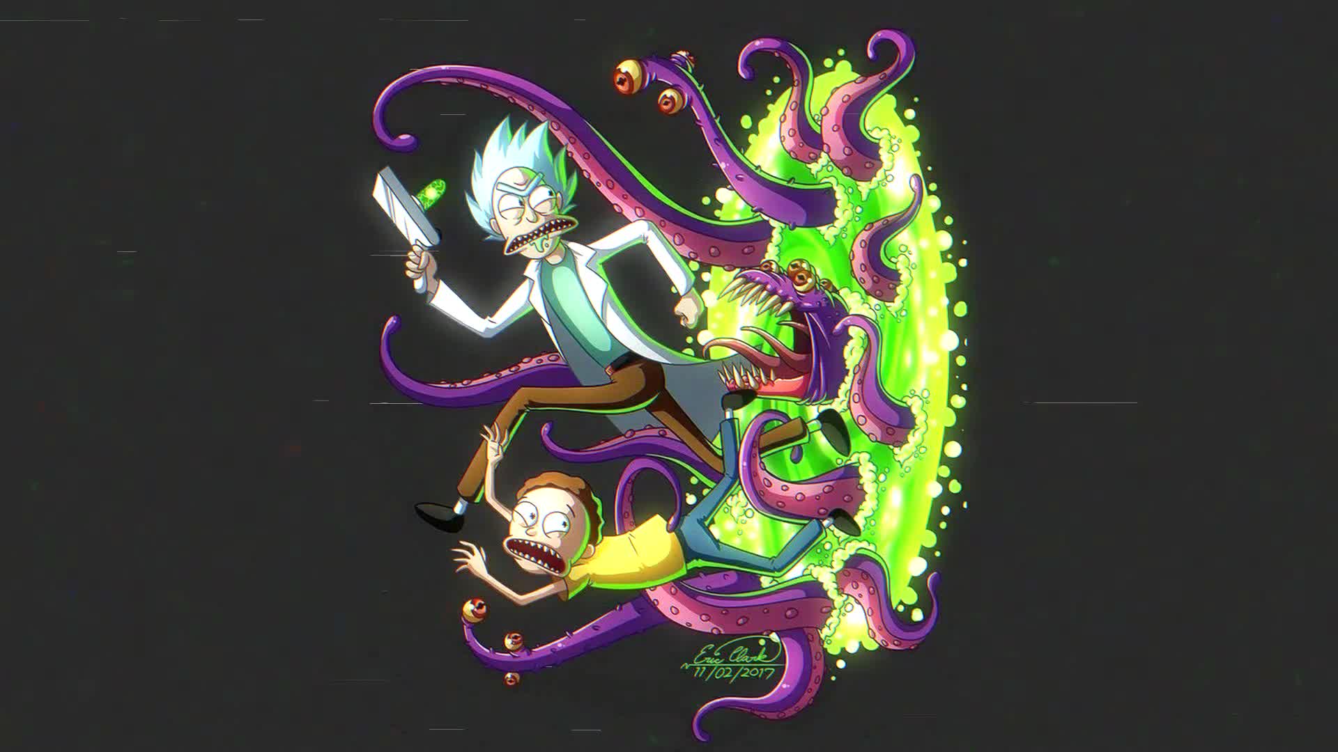 Rick and Morty Monster From Portal Live Wallpaper