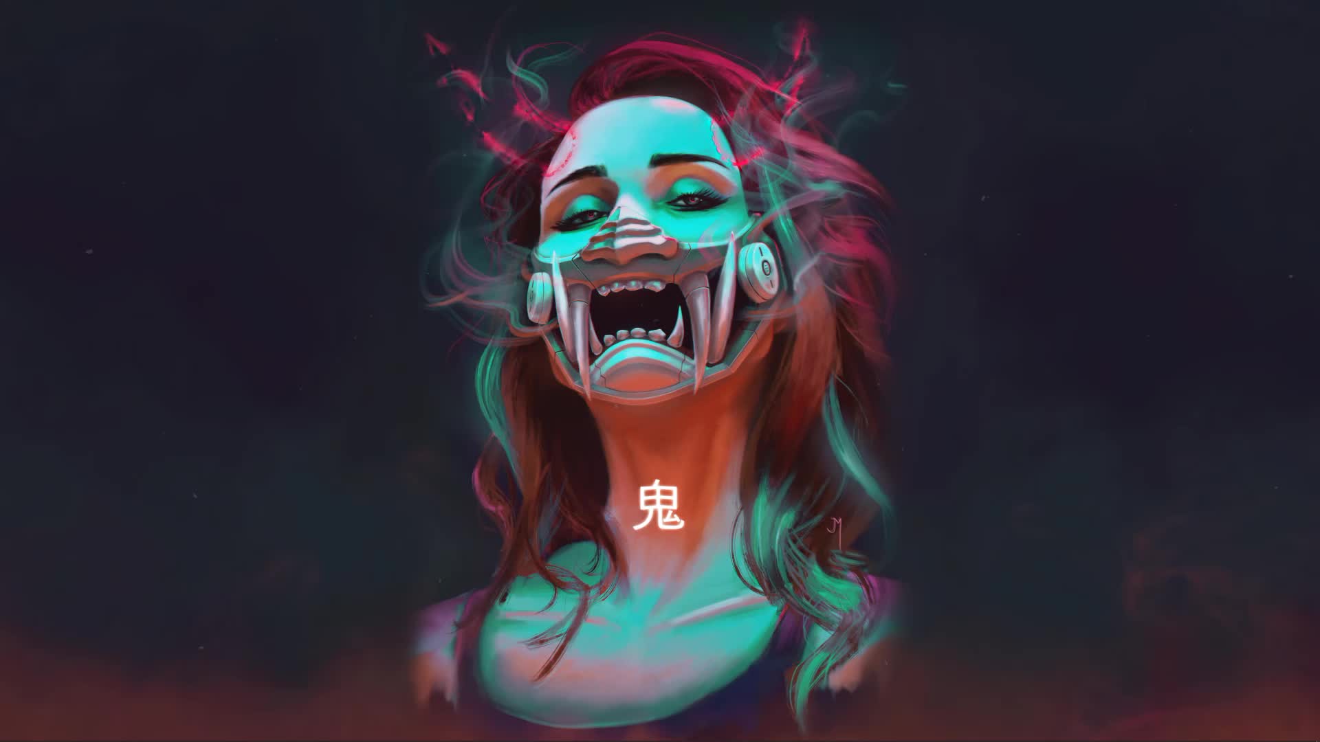 Ghost 鬼 Artwork by Jari Melgen Animated by flu Live Wallpaper
