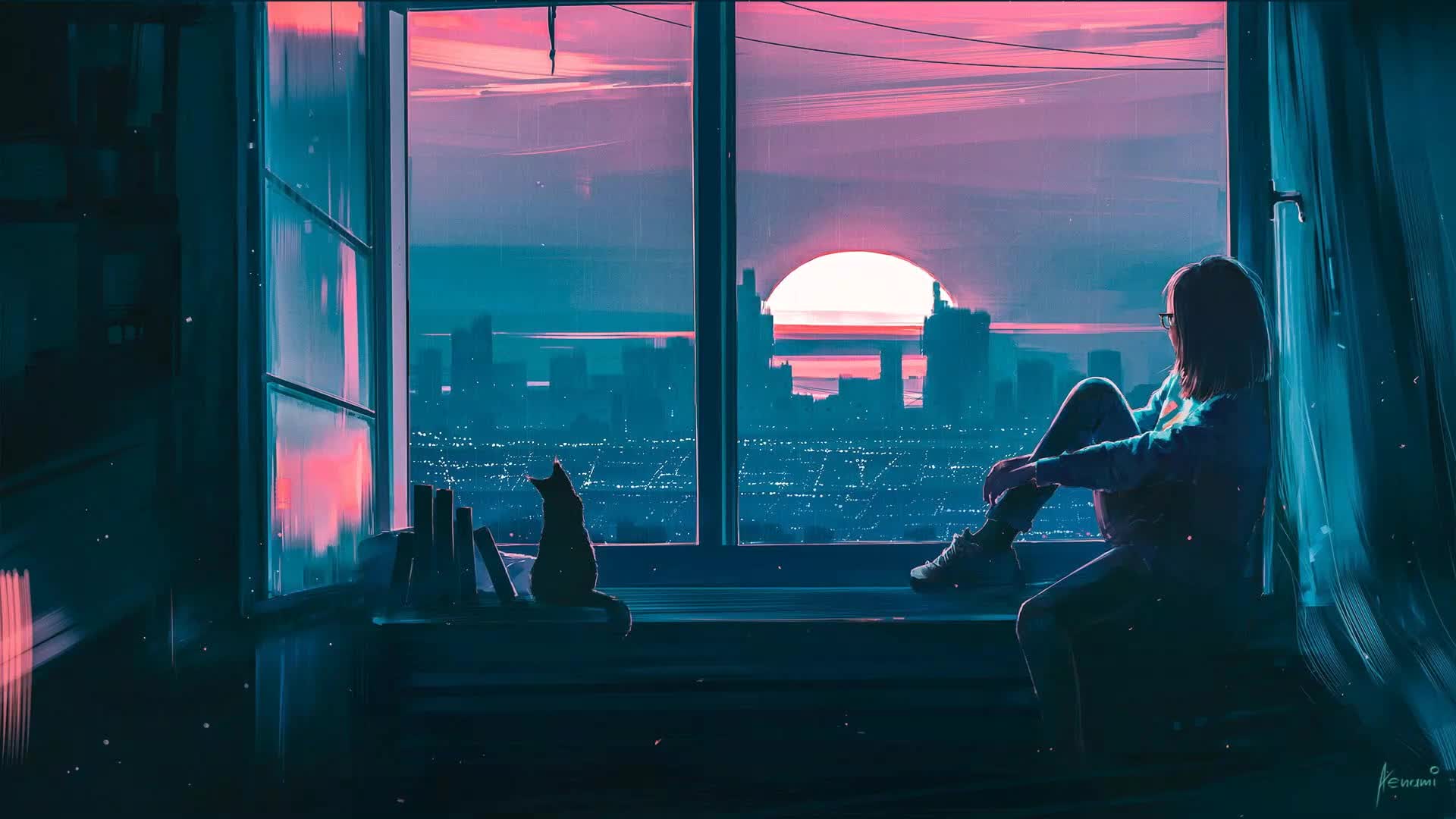 Aenami Ca Girl And Rain Live Wallpaper