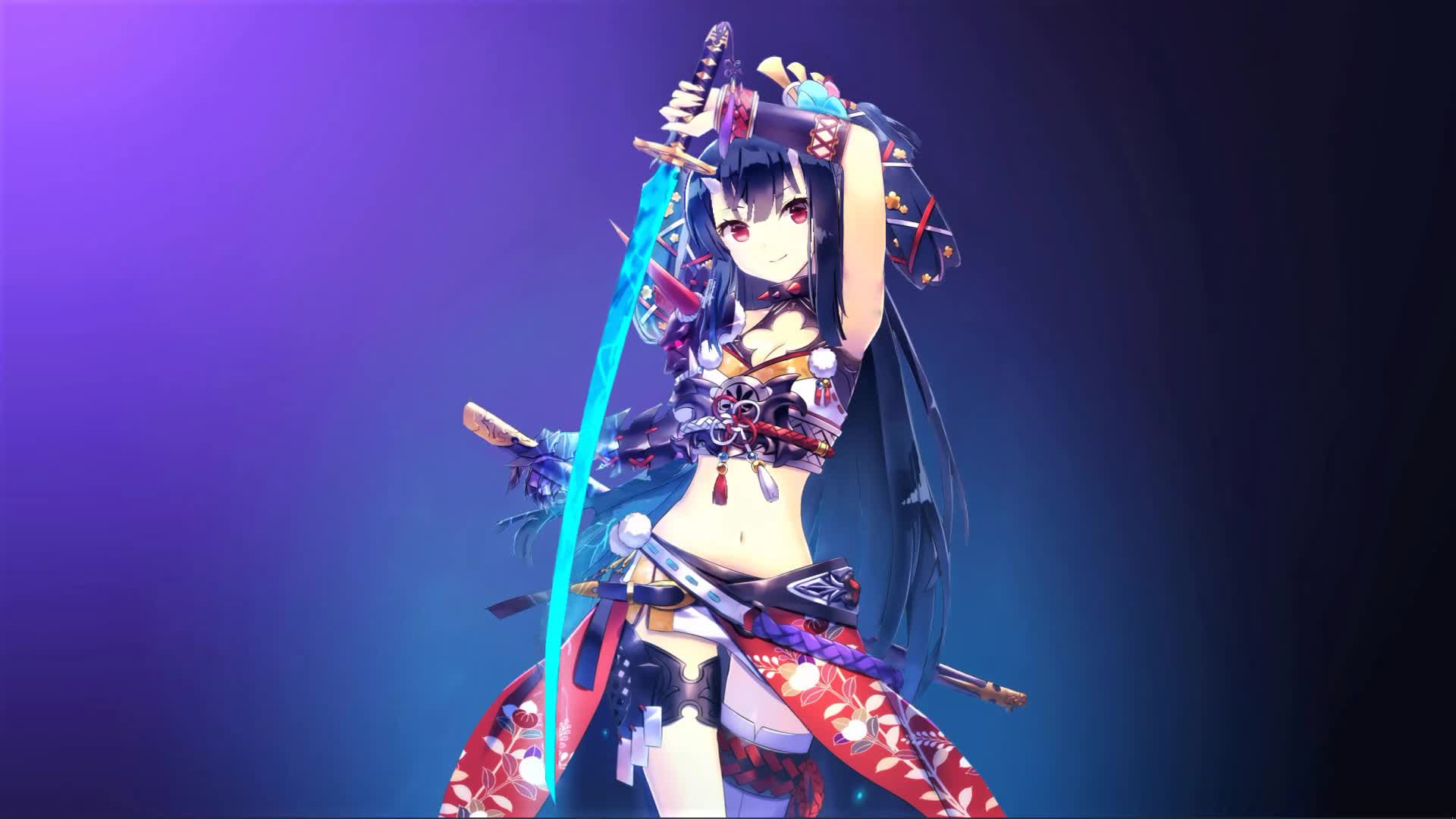 Cute Beautiful Samurai Anime Girl Live Wallpaper
