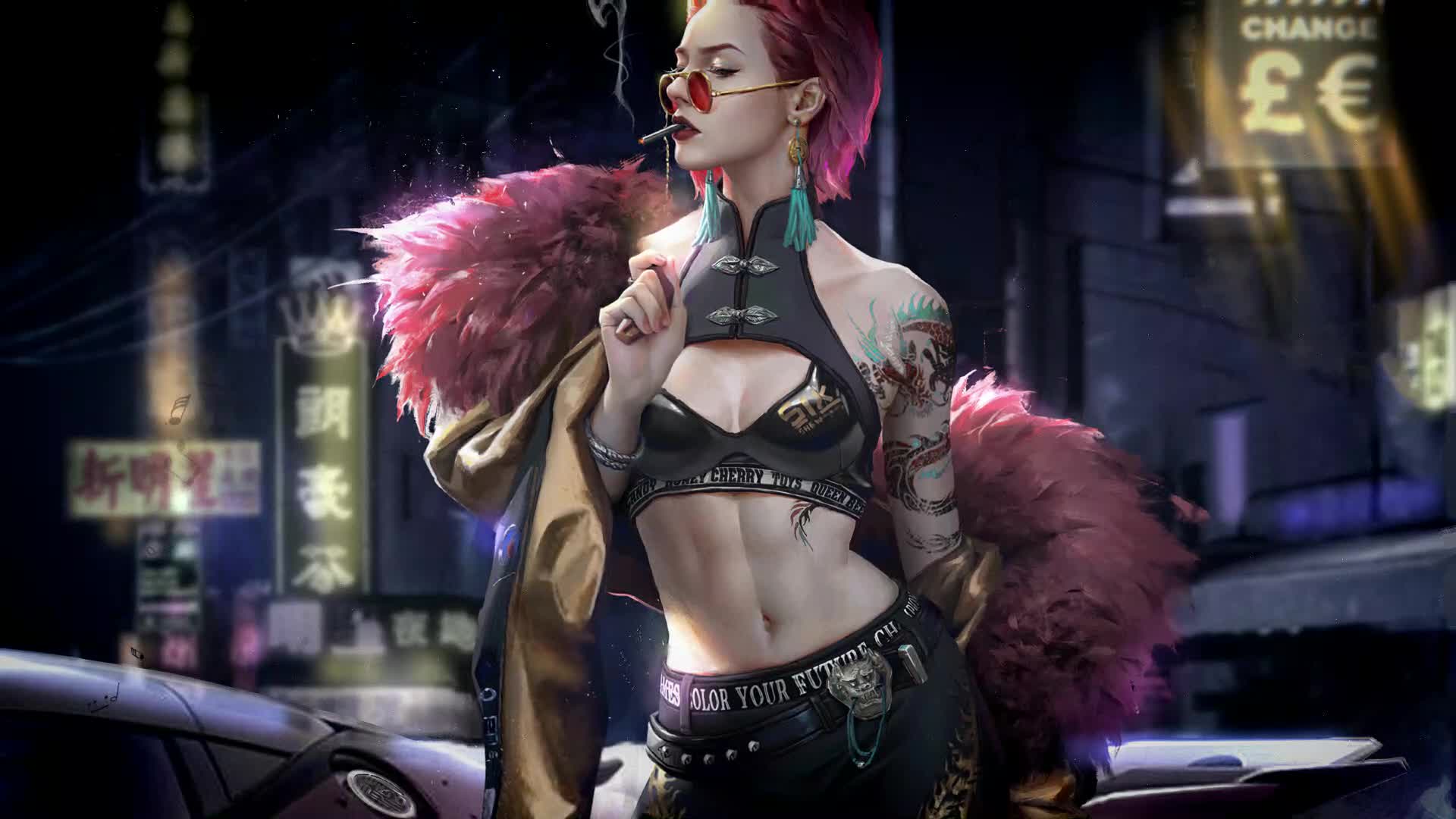 Kuo Cyberpunk 2077 Girl Live Wallpaper 