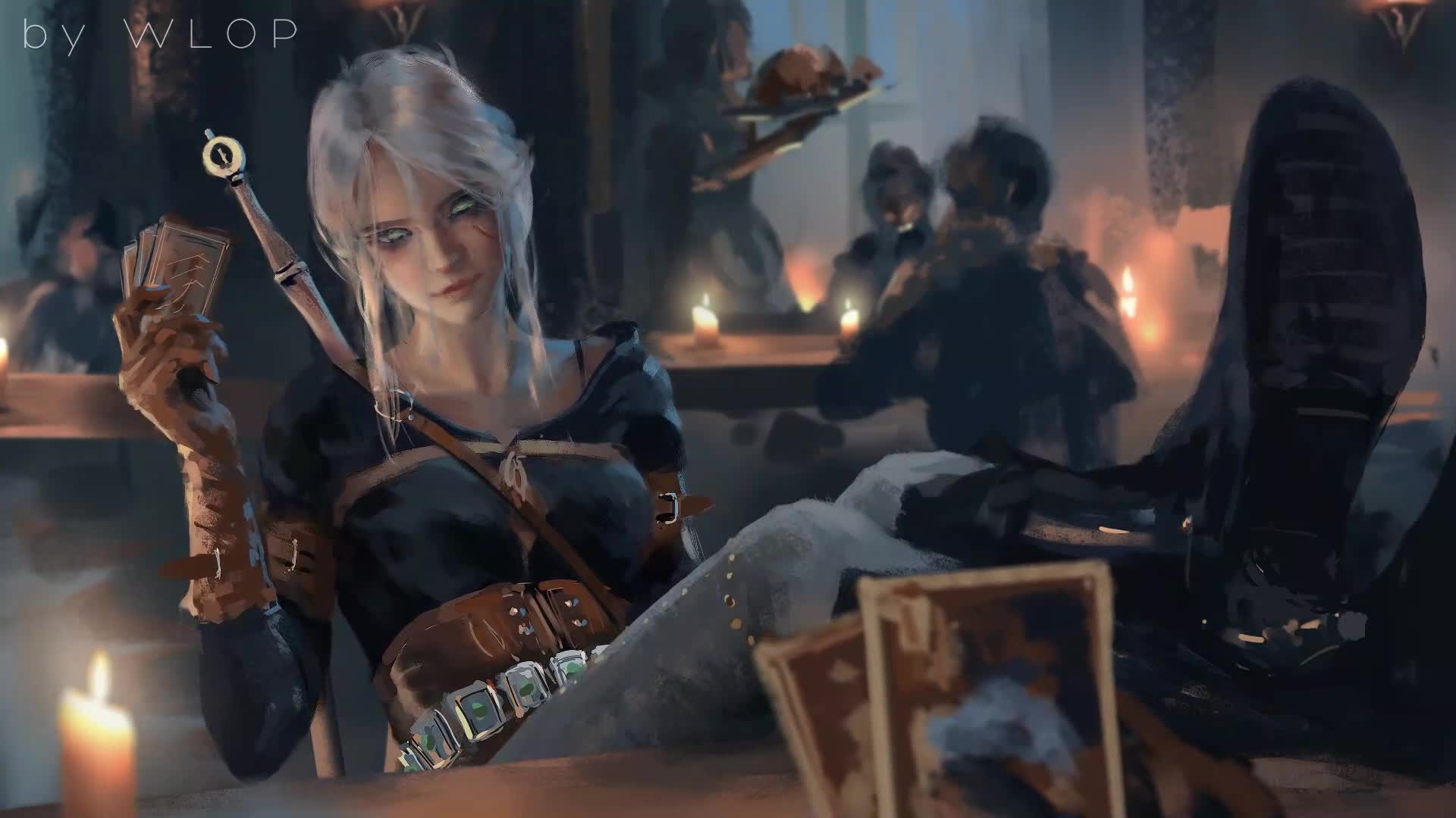 Ciri and Gwent by WLOP Live Wallpaper
