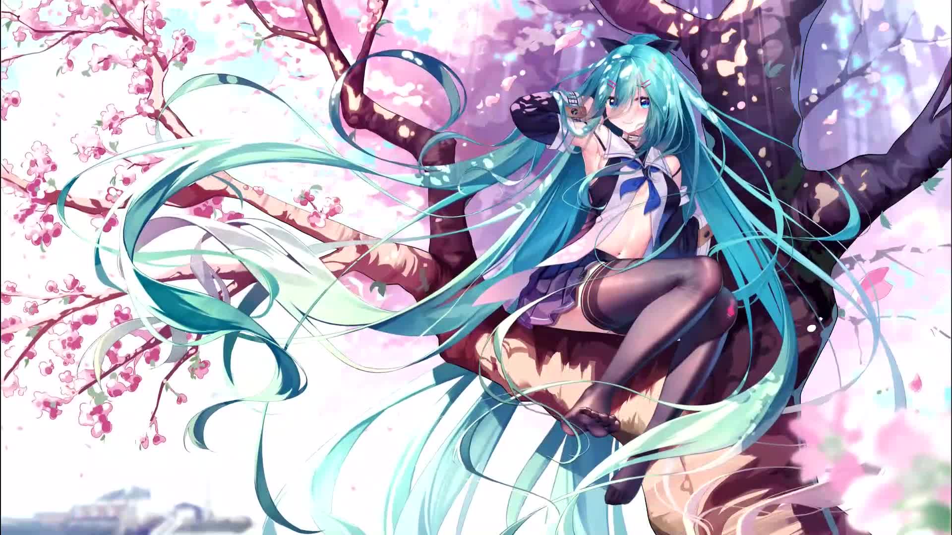 Anime Yamakaze Miku Sakura Kantai Live Wallpaper