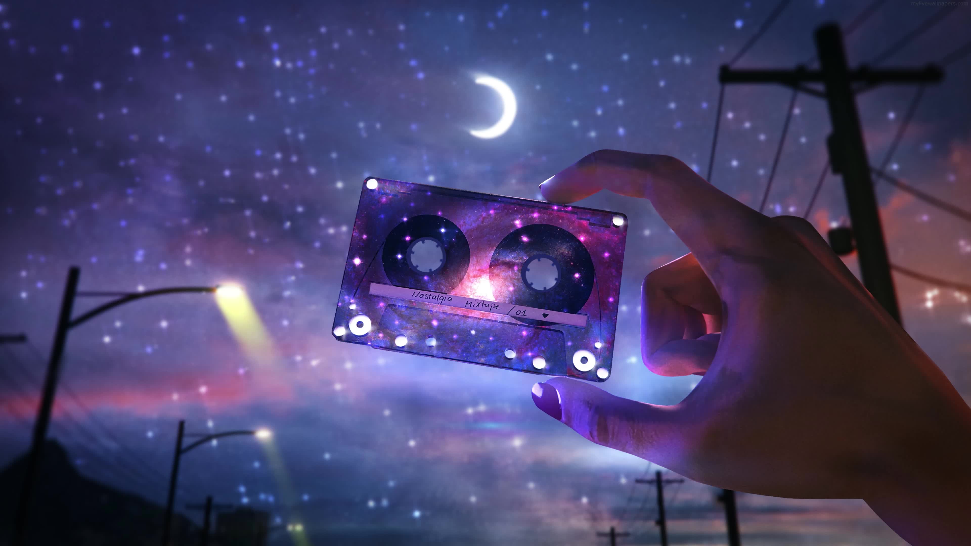 Nostalgia Mix Tape At The Night 4K Live Wallpaper