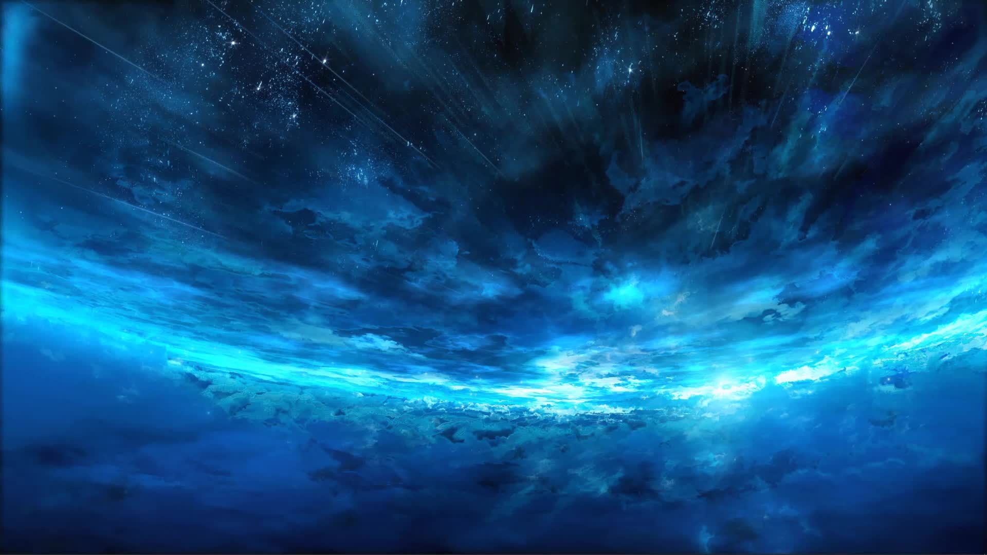 Blue Horizon and Stars Live Wallpaper