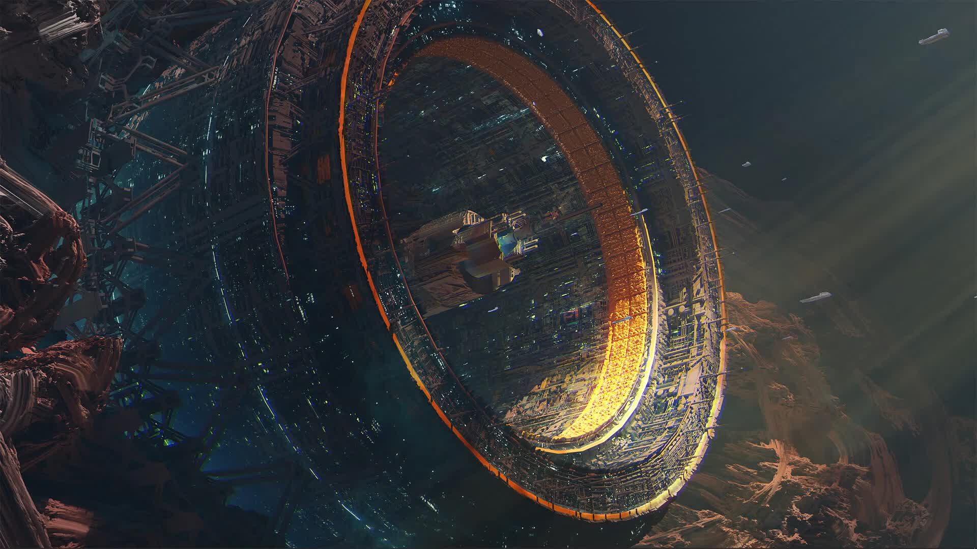 Space Ship Construction Fiction HD Live Wallpaper