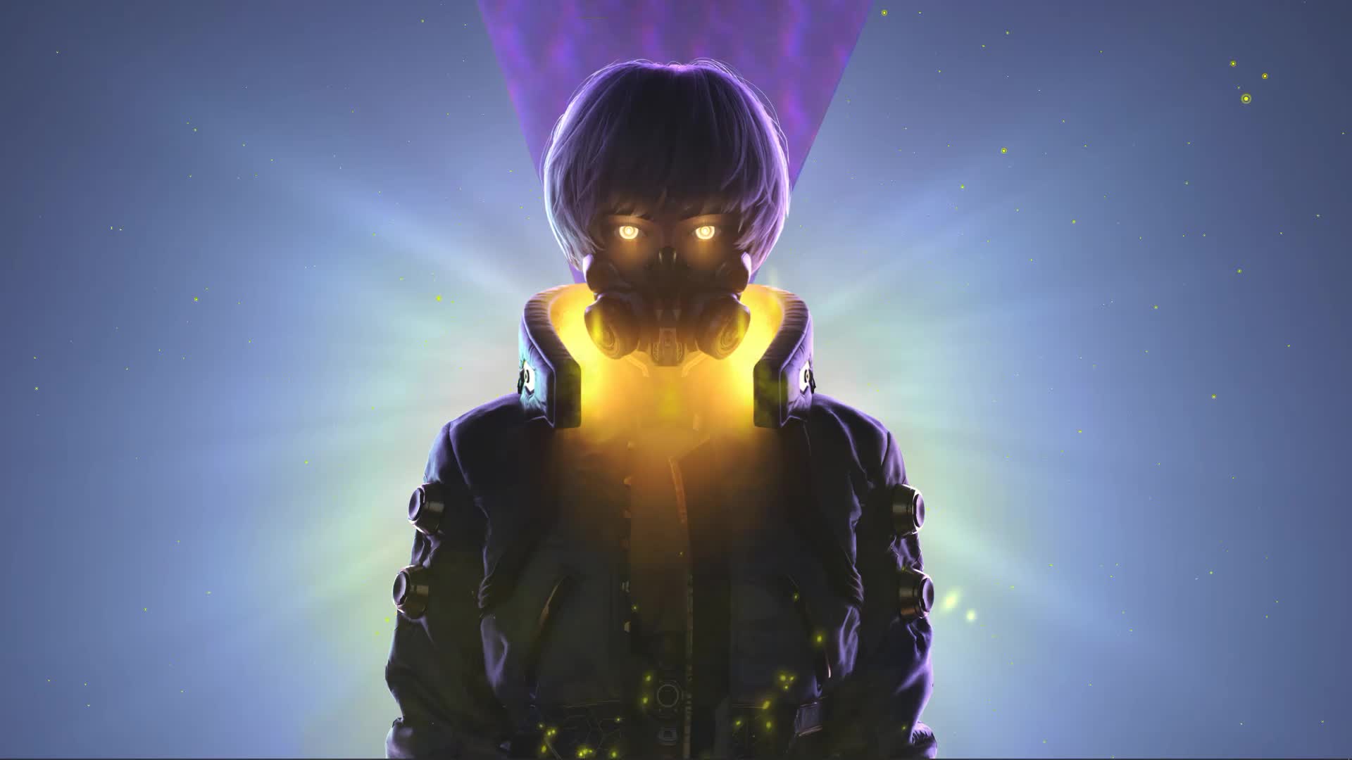 Neon Mask Millie 米莉 4K Artwork By Huifeng Huang Live Wallpaper