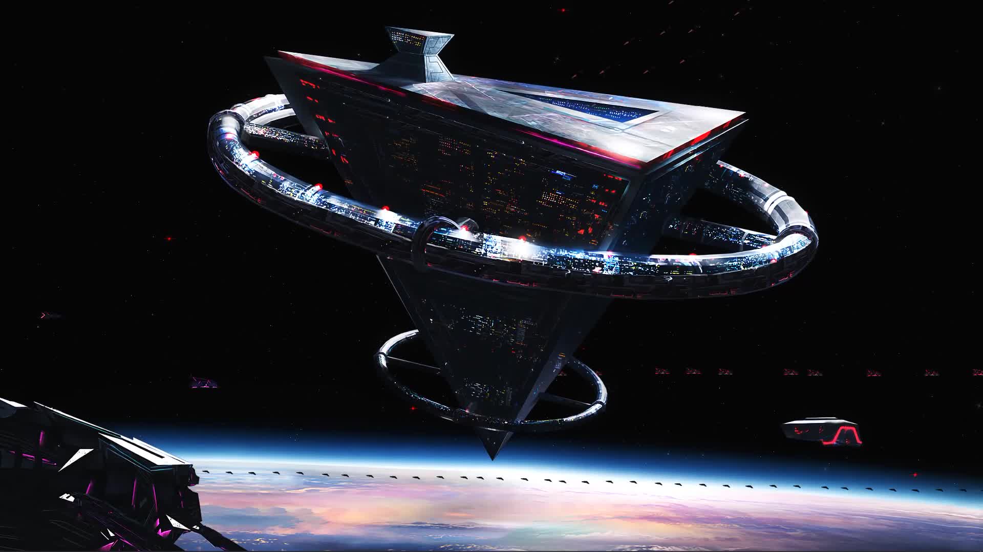 Cyberpunk Space Station Hd Live Wallpaper