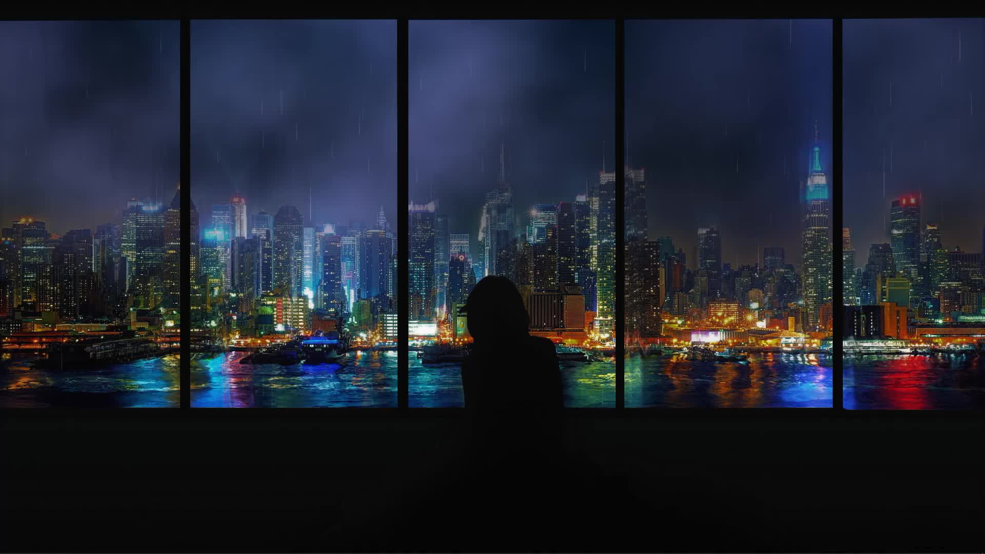 Rainy Night City 雨の夜の街 Live Wallpaper