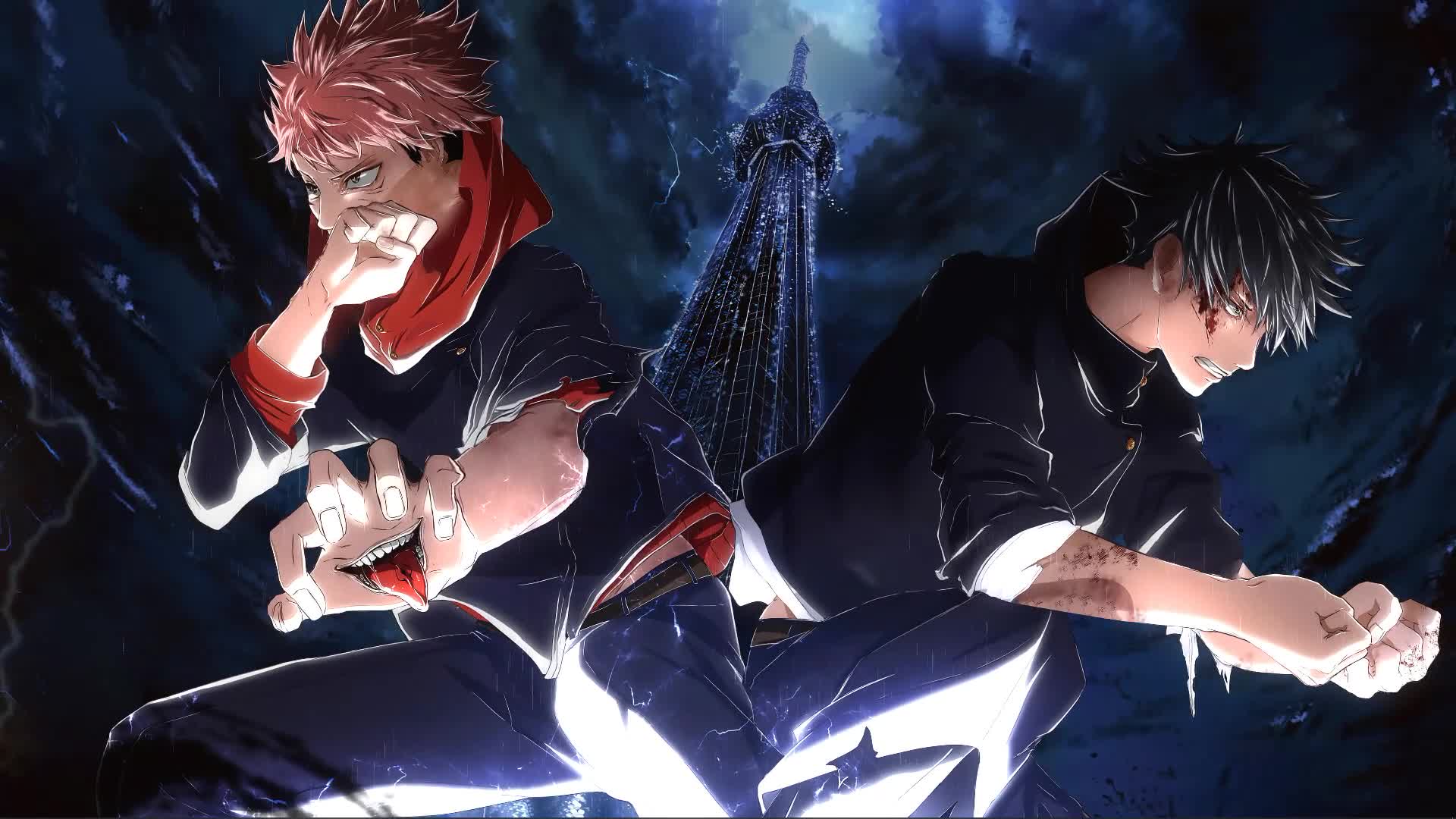 Anime Jujustu Kaisen Yuji And Megumi Live Wallpaper