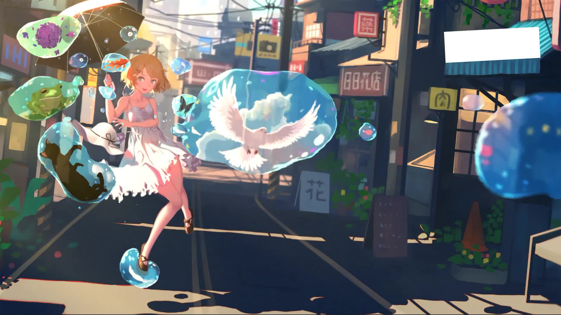 Colorful Dreams Girl Anime Live Wallpaper