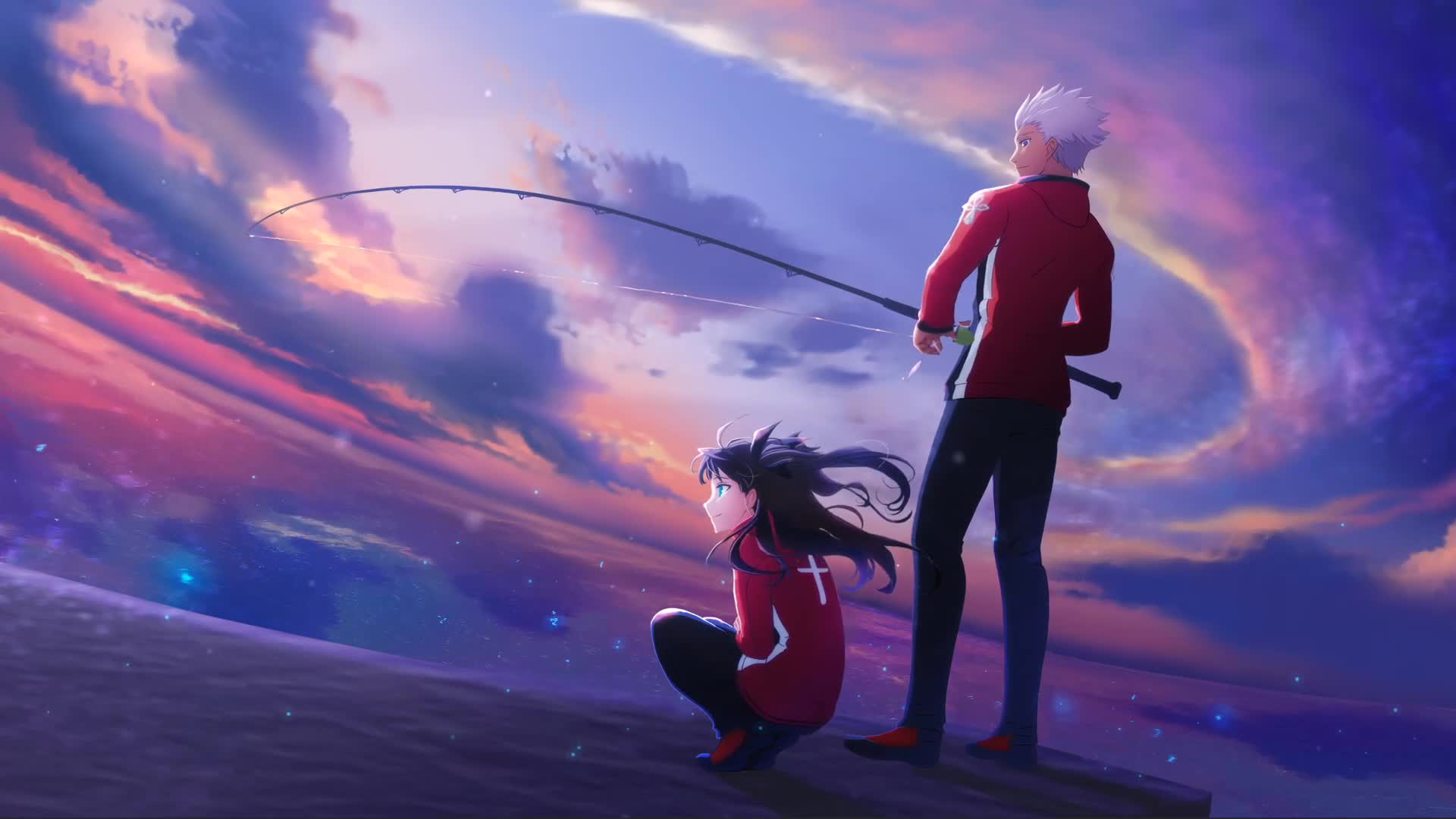 Fate Say Night Rin And Archer Anime Live Wallpaper