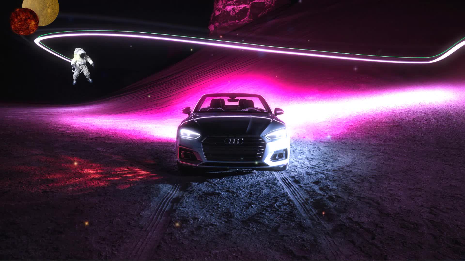 Audi Car In Space Rgb Live Wallpaper