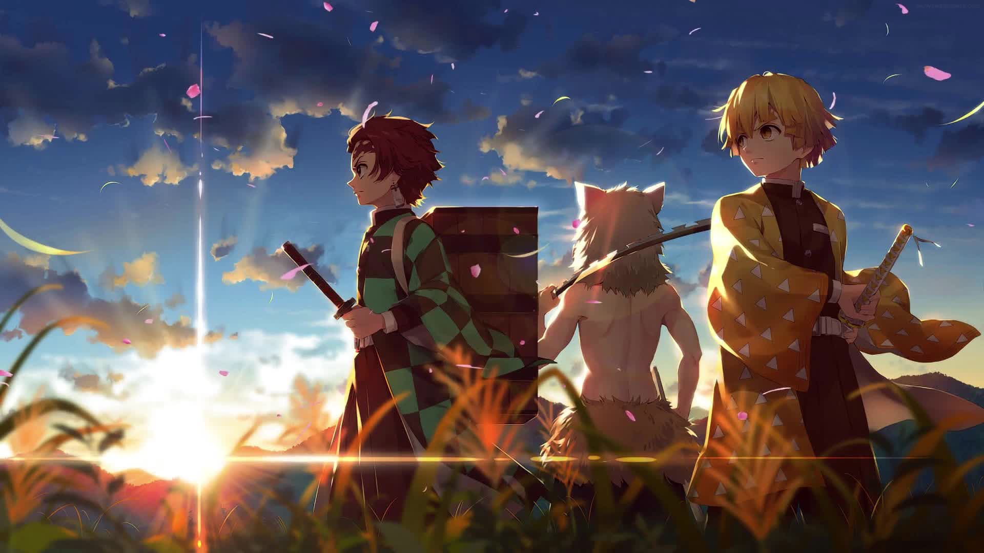 Live Wallpaper Tanjiro Inosuke Kyojuro