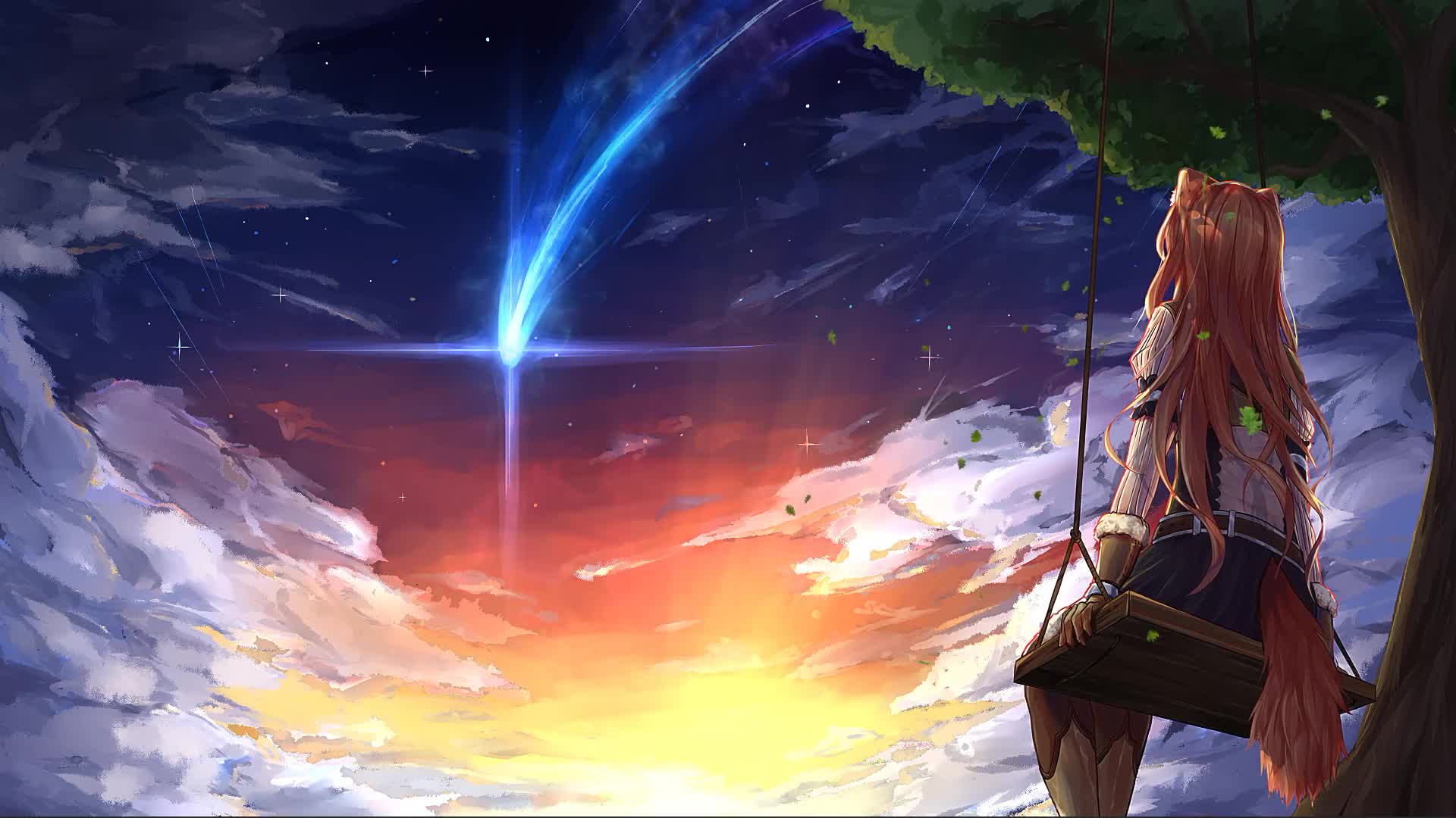 Raphtalia Girl Anime Sky Clouds Live Wallpaper