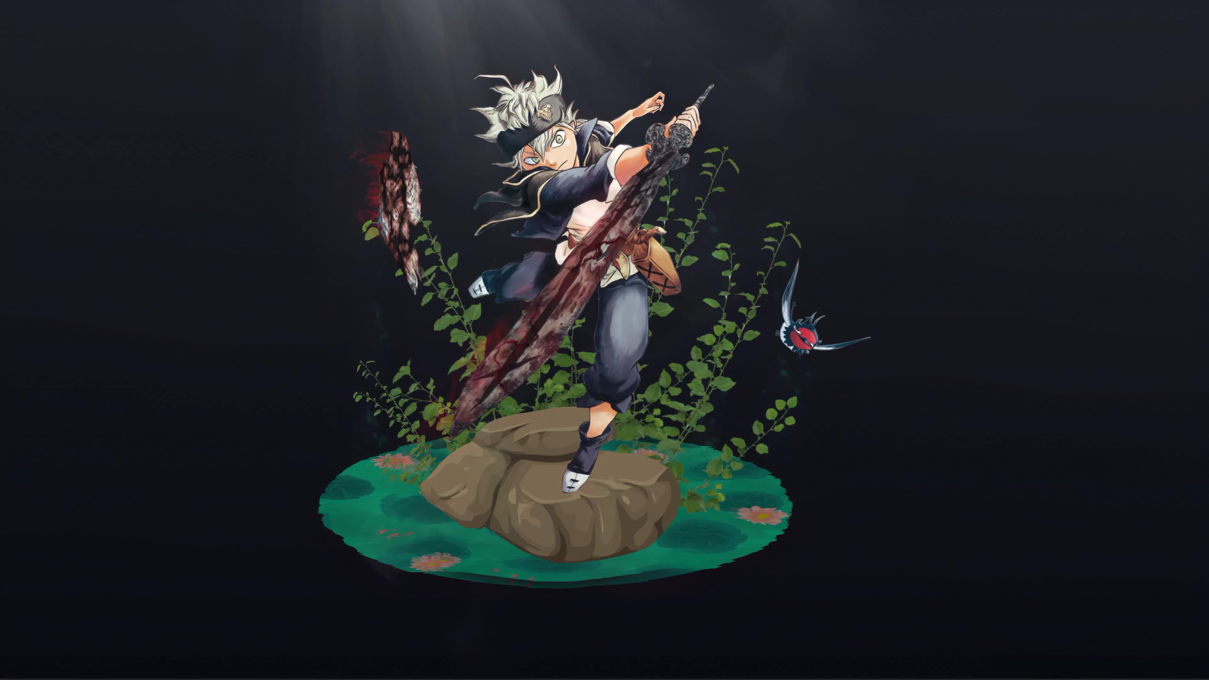 Black Clover - Asta Anime 4K Live Wallpaper With Mirror Loop