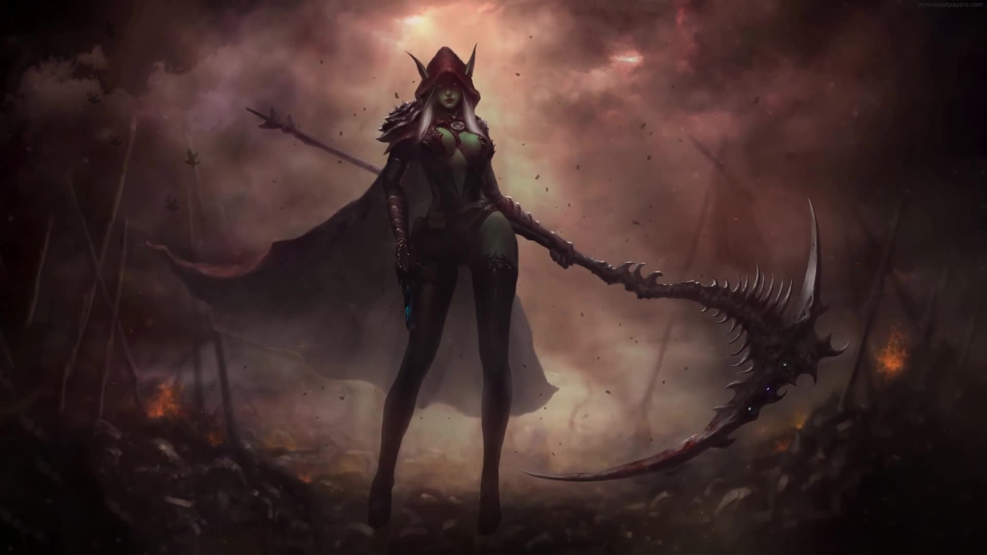 Desktop Animated Sylvanas Live Wallpaper