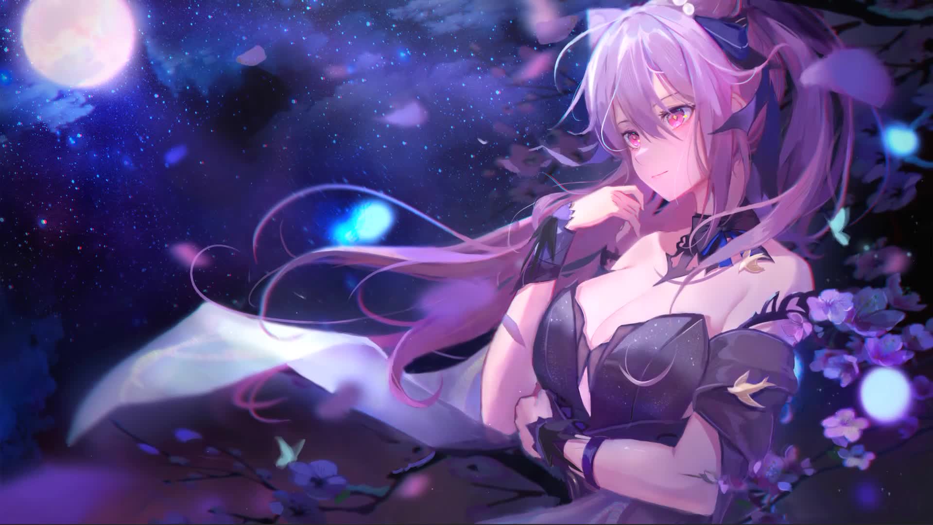 Keqing Genshin Impact Live Anime Game Wallpaper