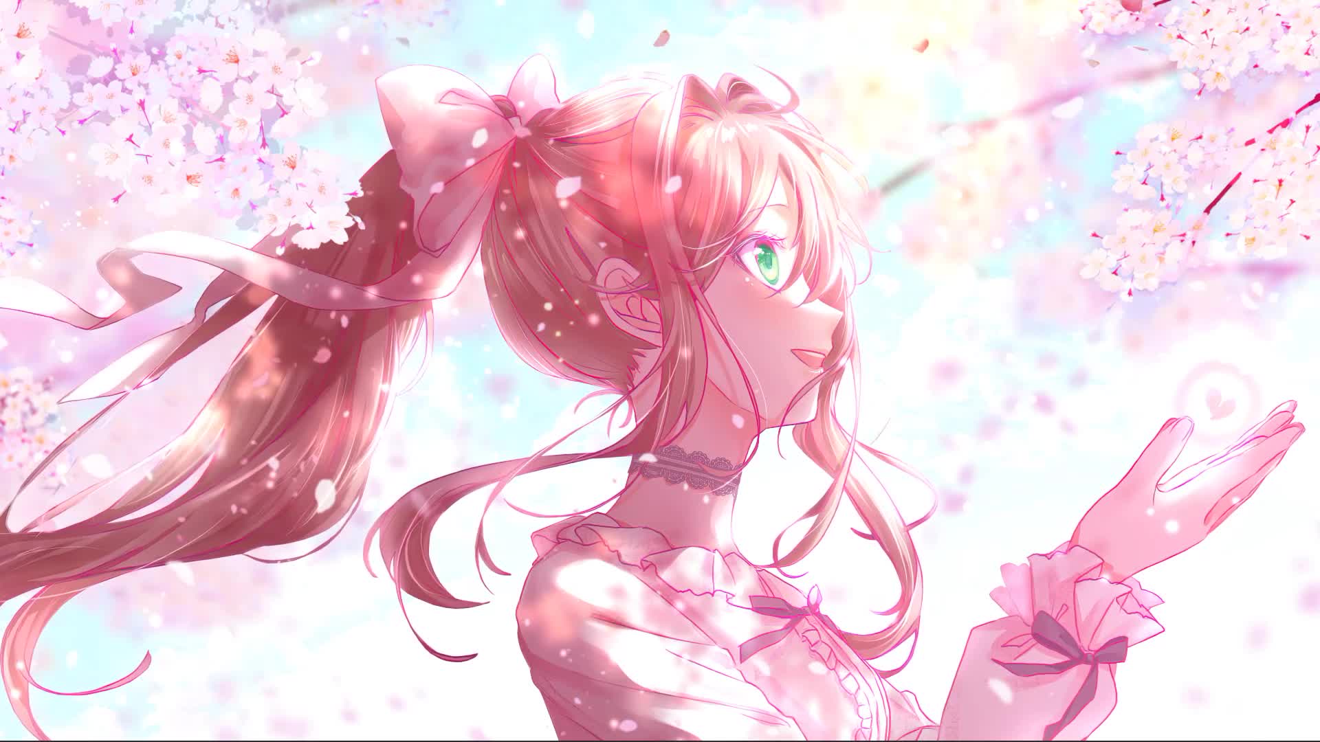 Monika Doki Doki Literature Club Anime Cute Live Wallpaper