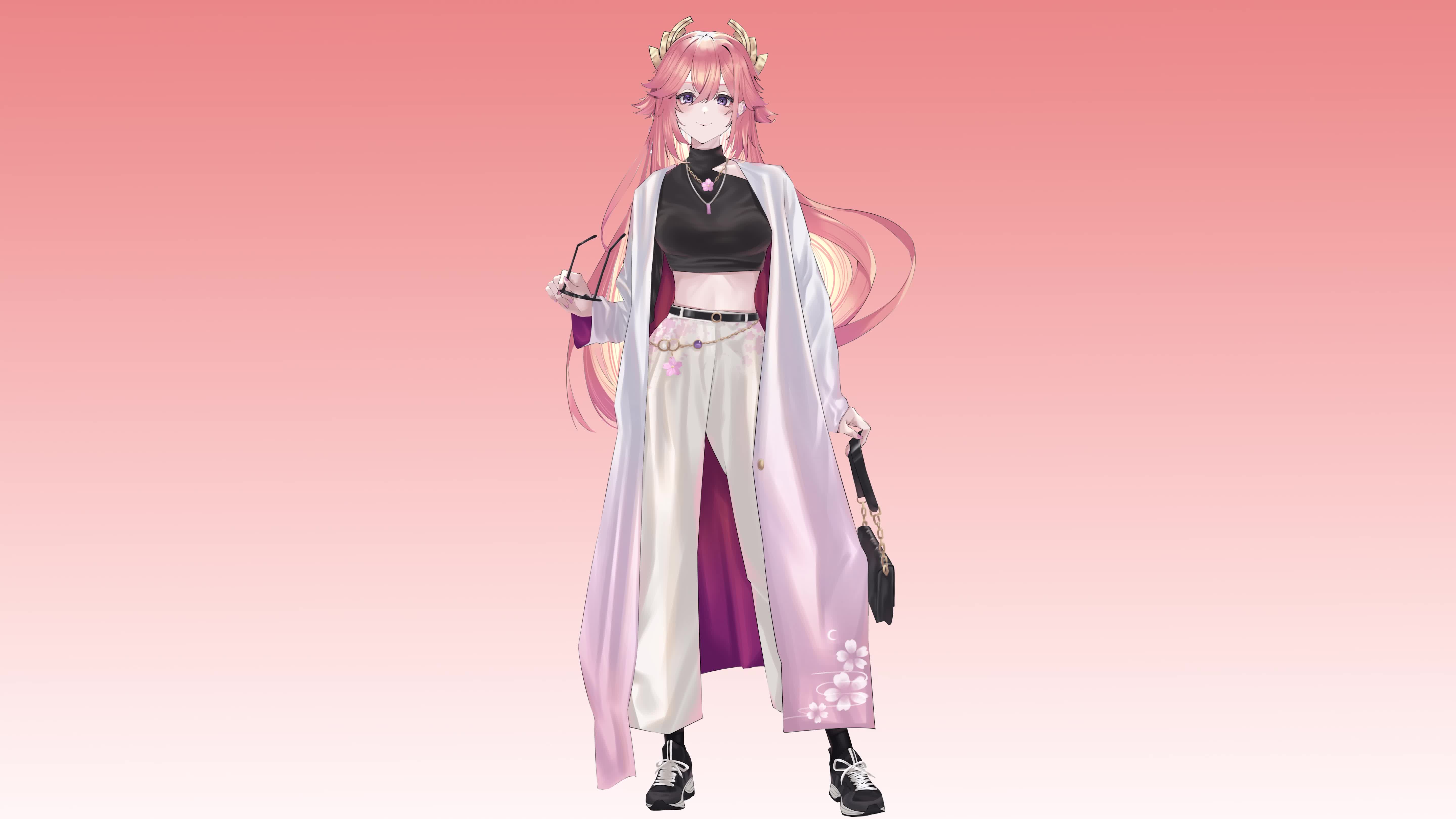 Casual Yae Genshin Impact Anime 4K Live Wallpaper