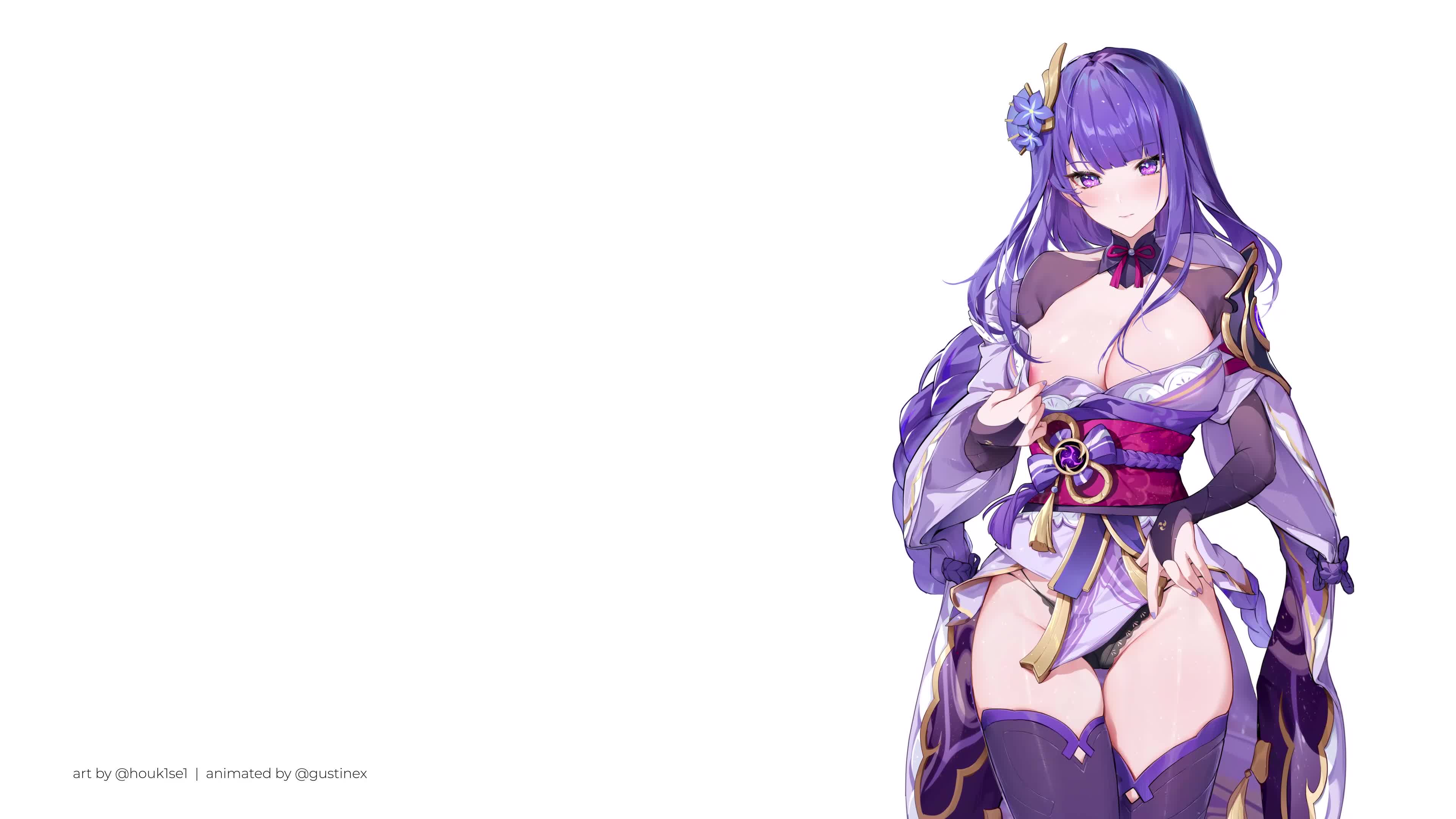 Raiden Shogun Genshin Impact Houkisei Light Mode Anime 4K Live Wallpaper