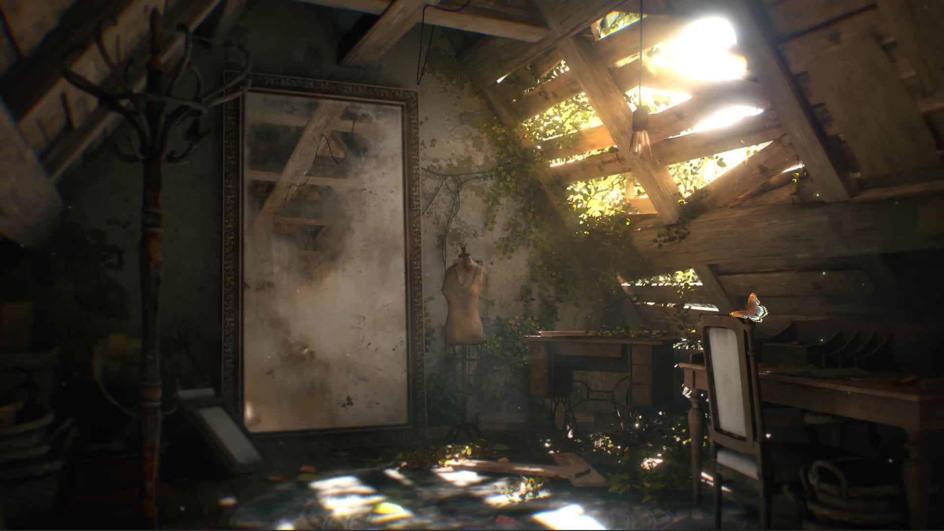 Damaged 1930S Attic Live Wallpaper