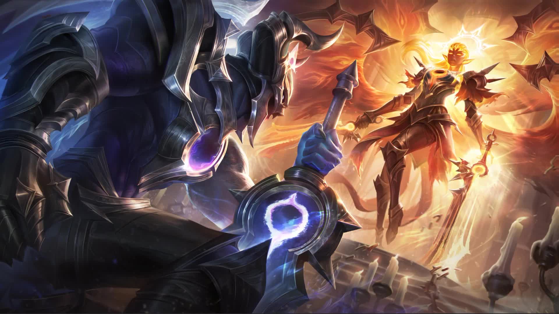 Lunar Eclipse Aatrox And Sun Eater Kayle Game Live Wallpaper