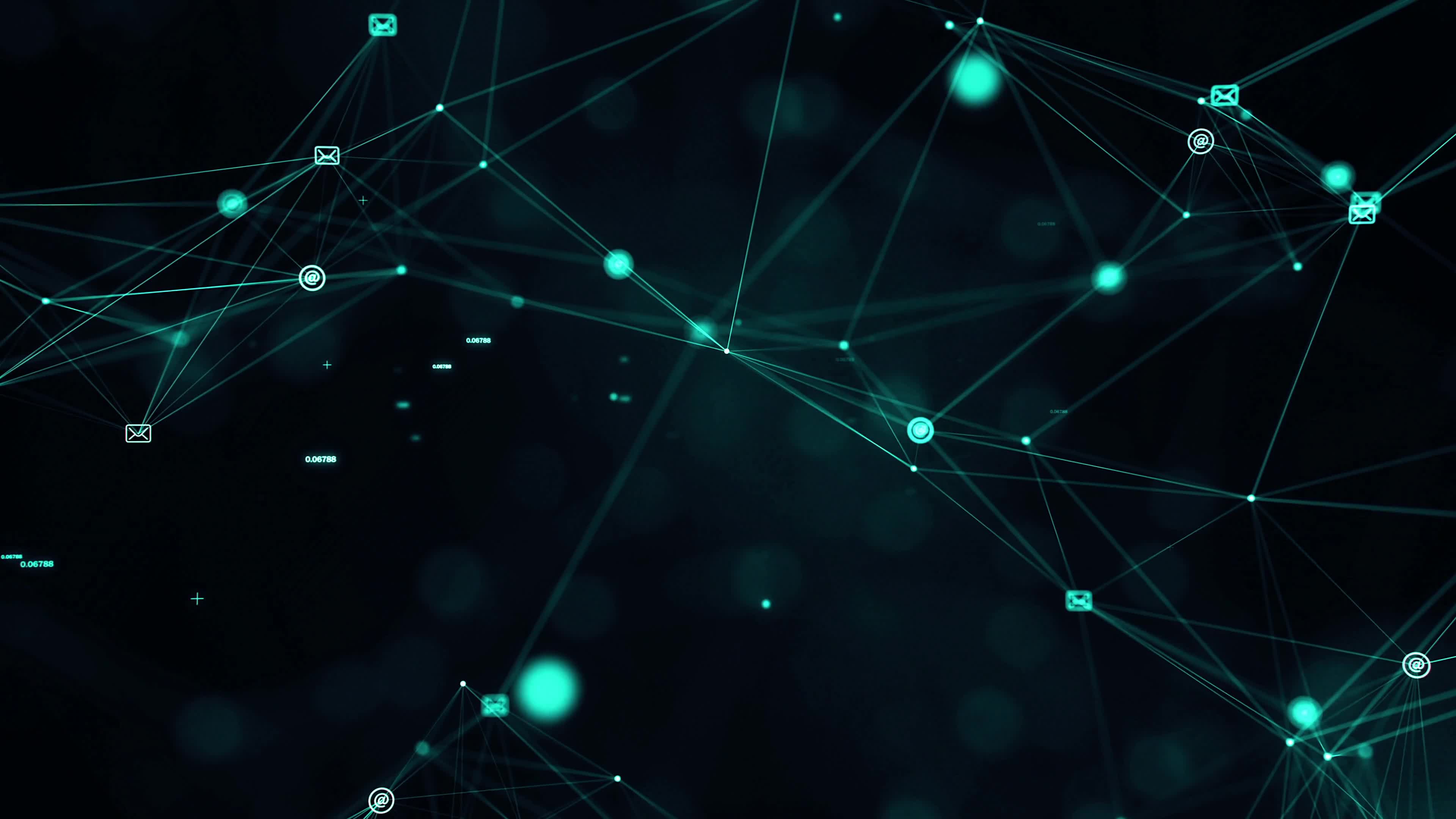 Abstract Dark Tech Network Lines 4K Live Wallpaper