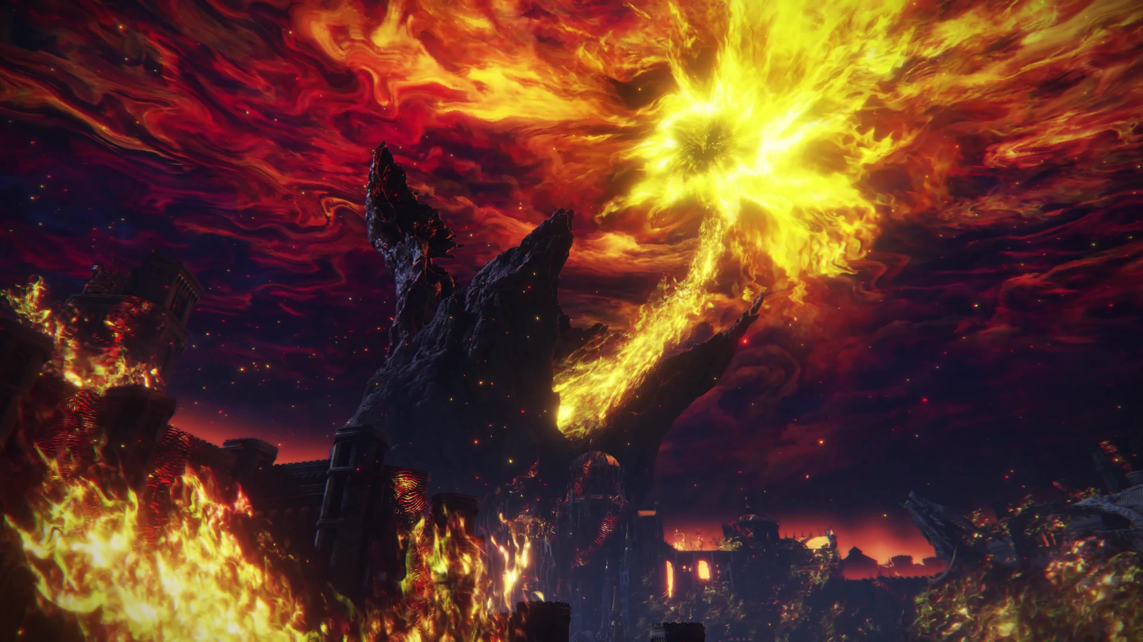 Elden Ring Game Fire 4K Live Wallpaper