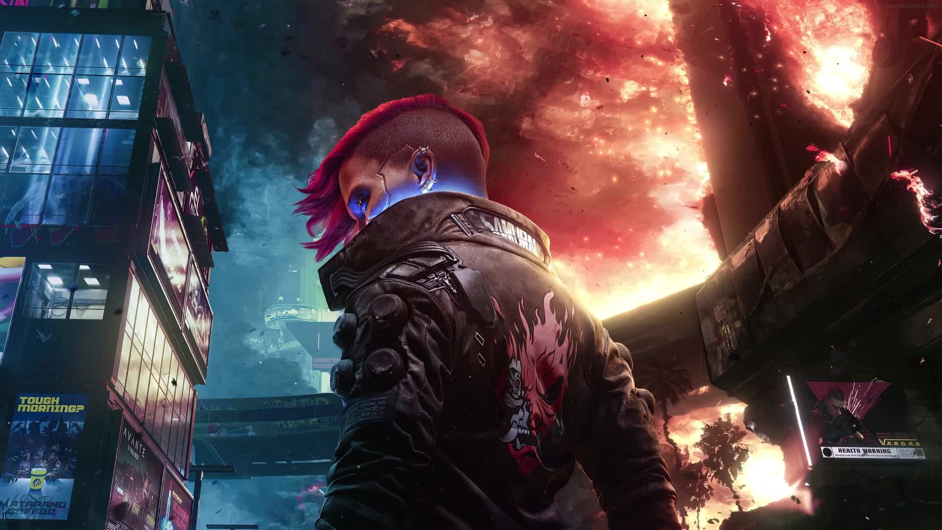 PC Animated Blaze Cyberpunk 2077 Live Wallpaper