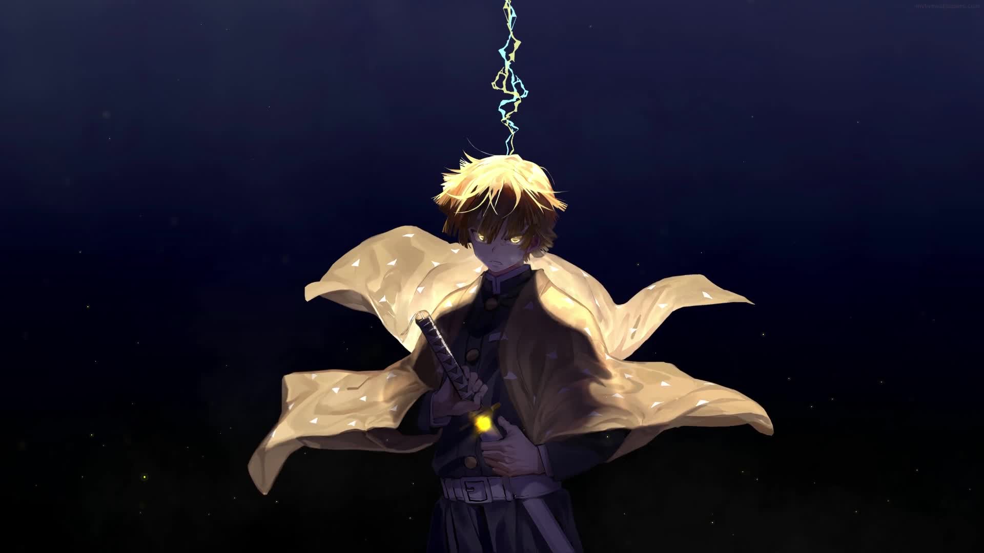 PC Animated Cool Zenitsu Live Wallpaper