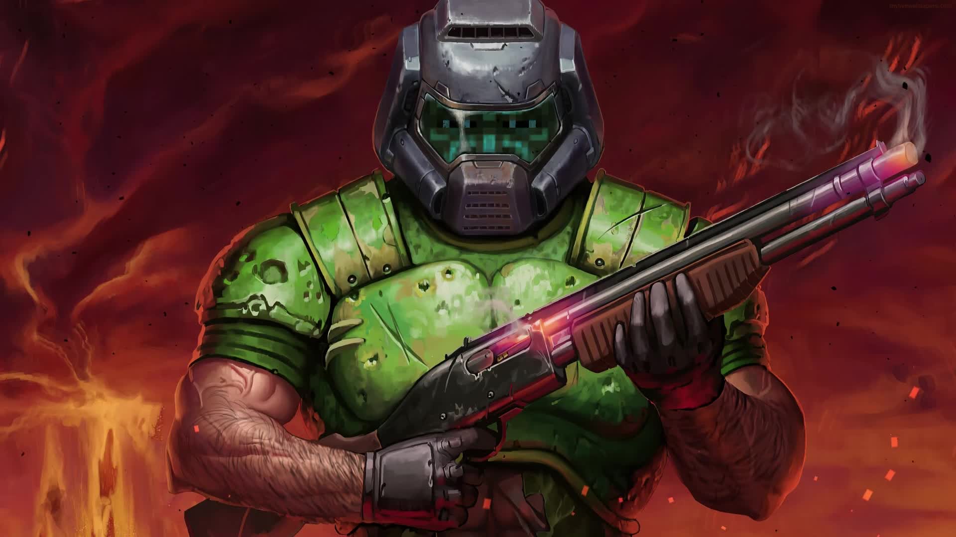 PC Animated Doom Marine Live Wallpaper live wallpaper