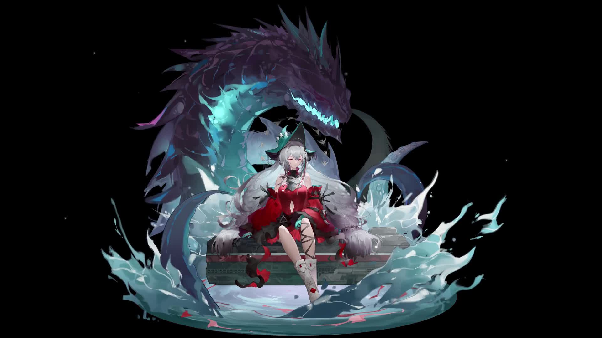 PC Animated Dragon Witch Lady Live Wallpaper